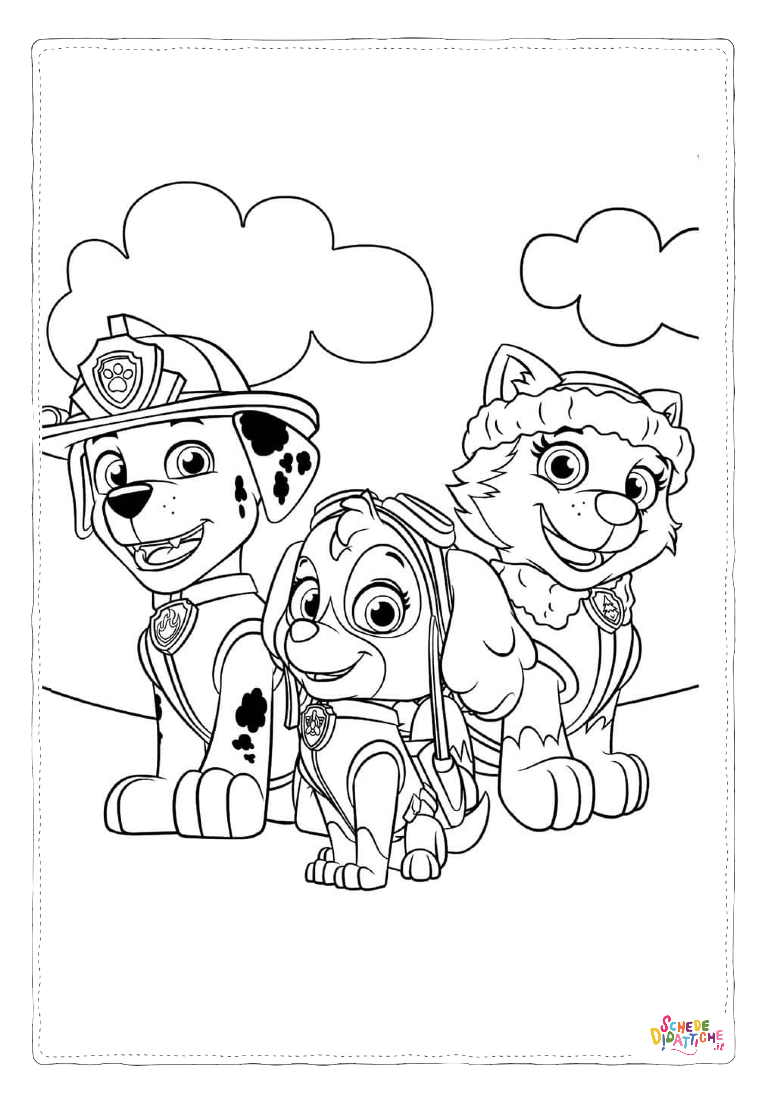 Disegno "Disegno di Paw Patrol - Cane pompiere da stampare e colorare 38" Disegno di Paw Patrol - Cane pompiere da stampare e colorare 38