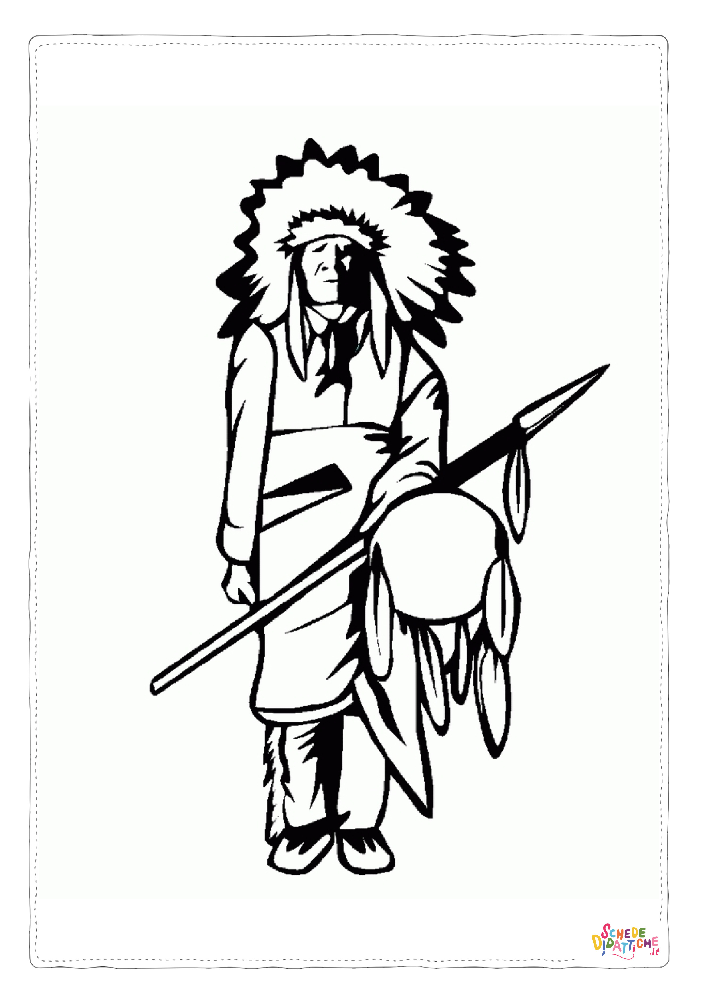 Disegno di Indiani d'America da stampare e colorare 45