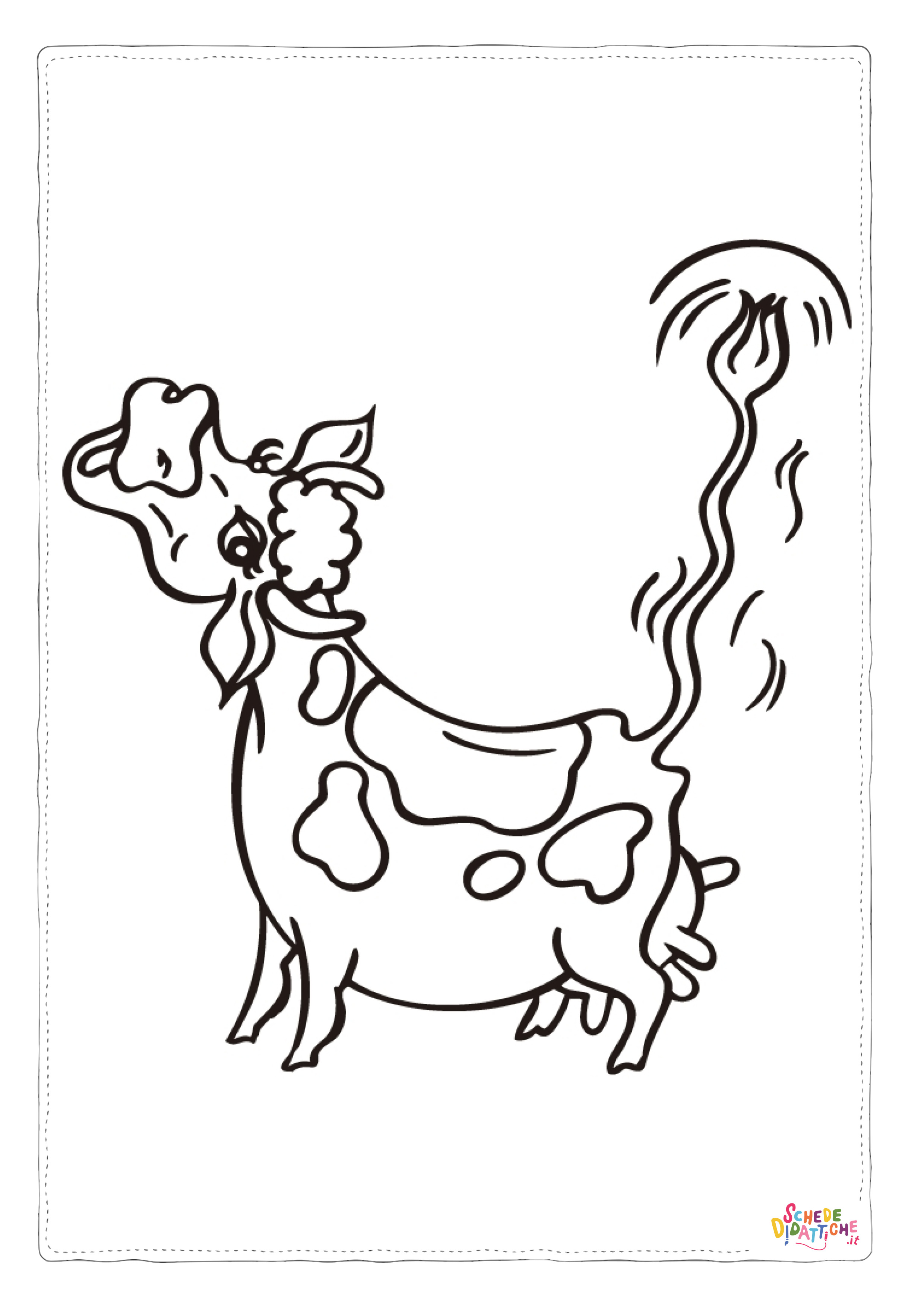Disegno "Disegno di mucca da stampare e colorare 97" Disegno di mucca da stampare e colorare 97