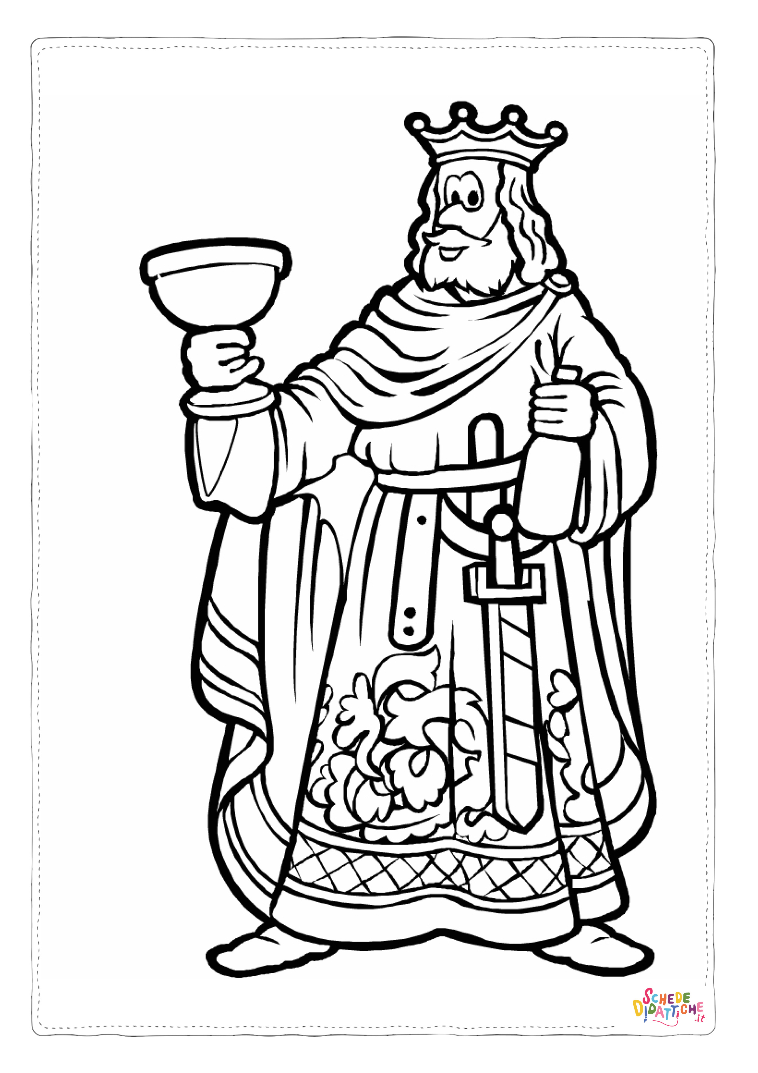 Disegno "Disegno di sovrano da stampare e colorare 3" Disegno di sovrano da stampare e colorare 3