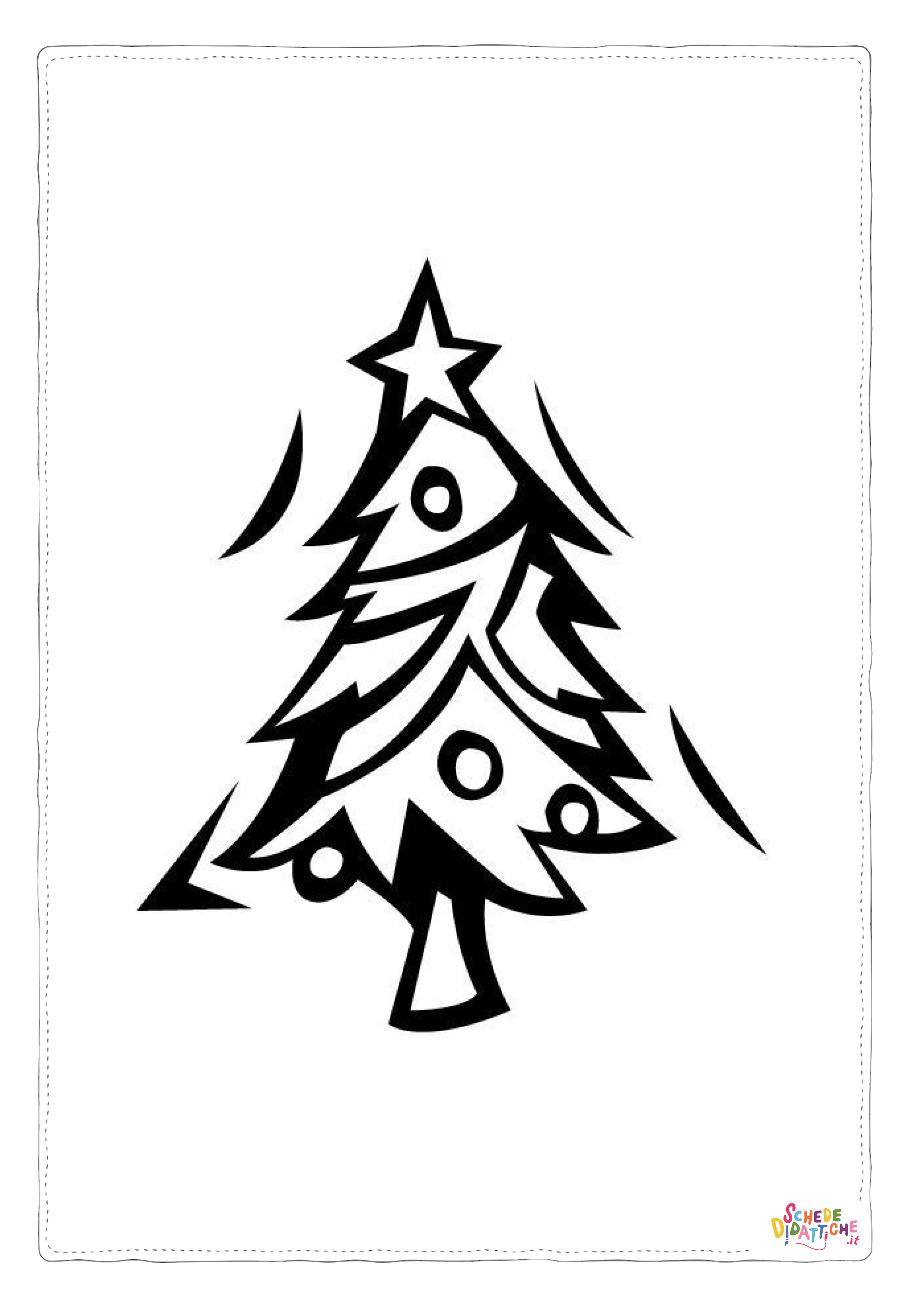 Disegno "Disegno di albero di Natale da stampare e colorare 251" Disegno di albero di Natale da stampare e colorare 251