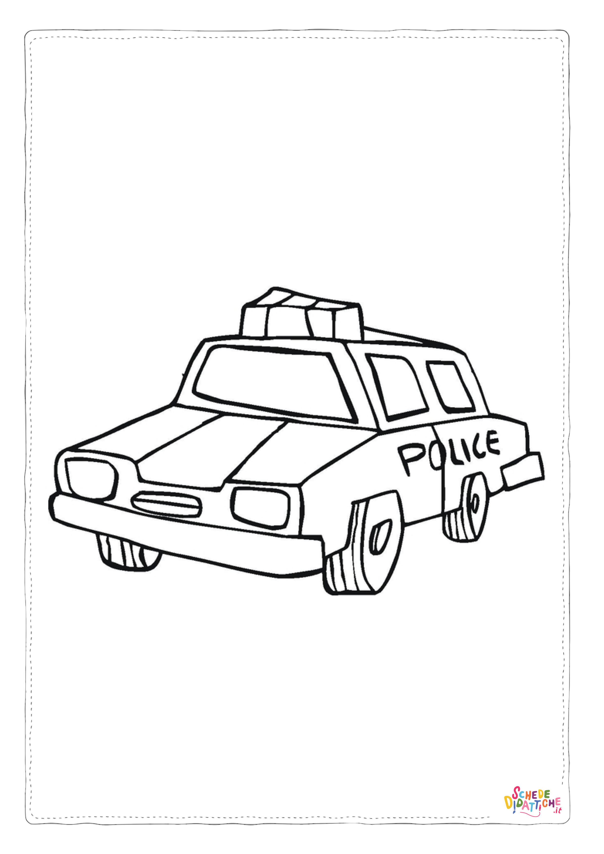 Disegno "Disegno di auto della polizia da stampare e colorare 19" Disegno di auto della polizia da stampare e colorare 19