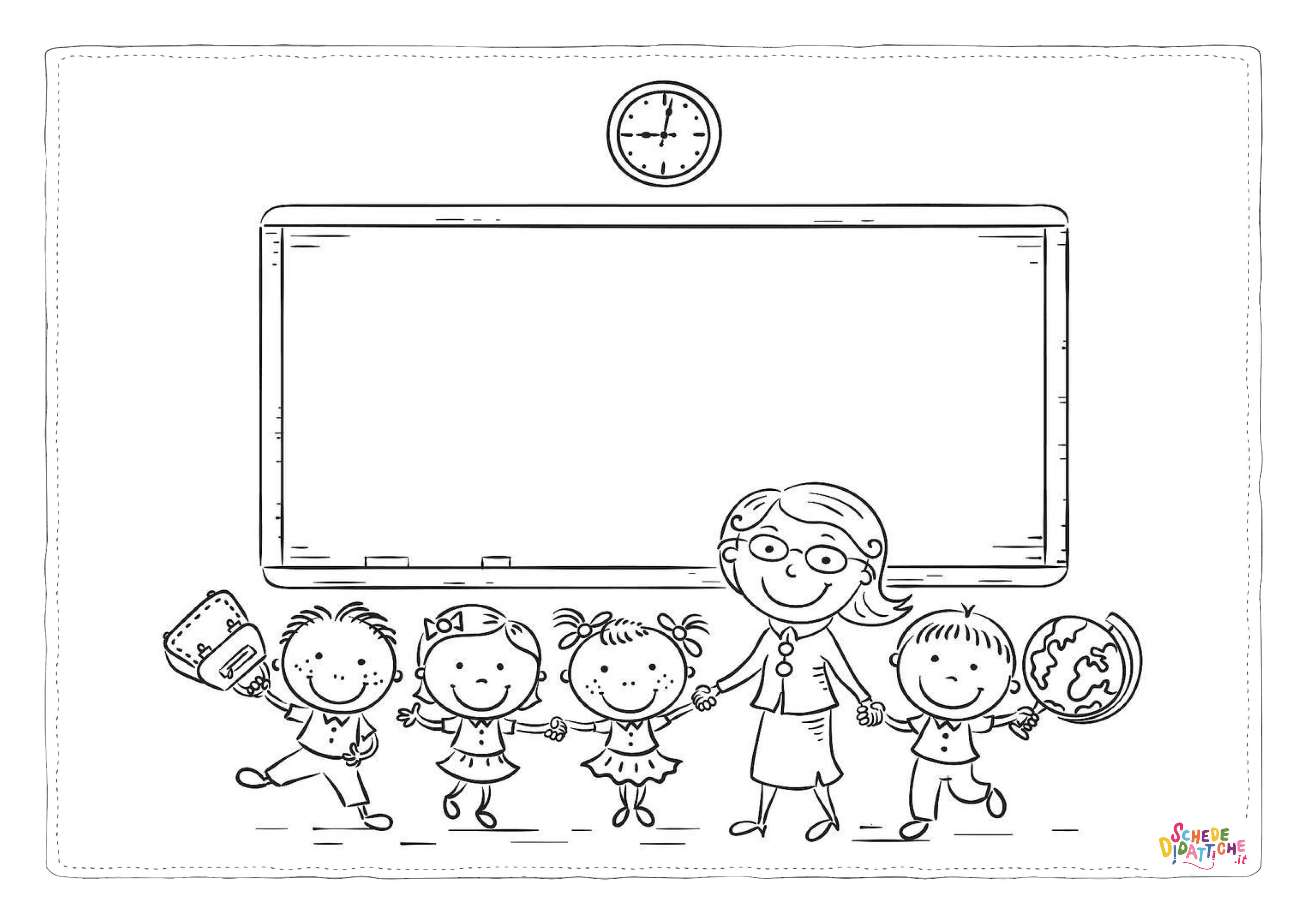Disegno "Disegno di scuola da stampare e colorare 7" Disegno di scuola da stampare e colorare 7