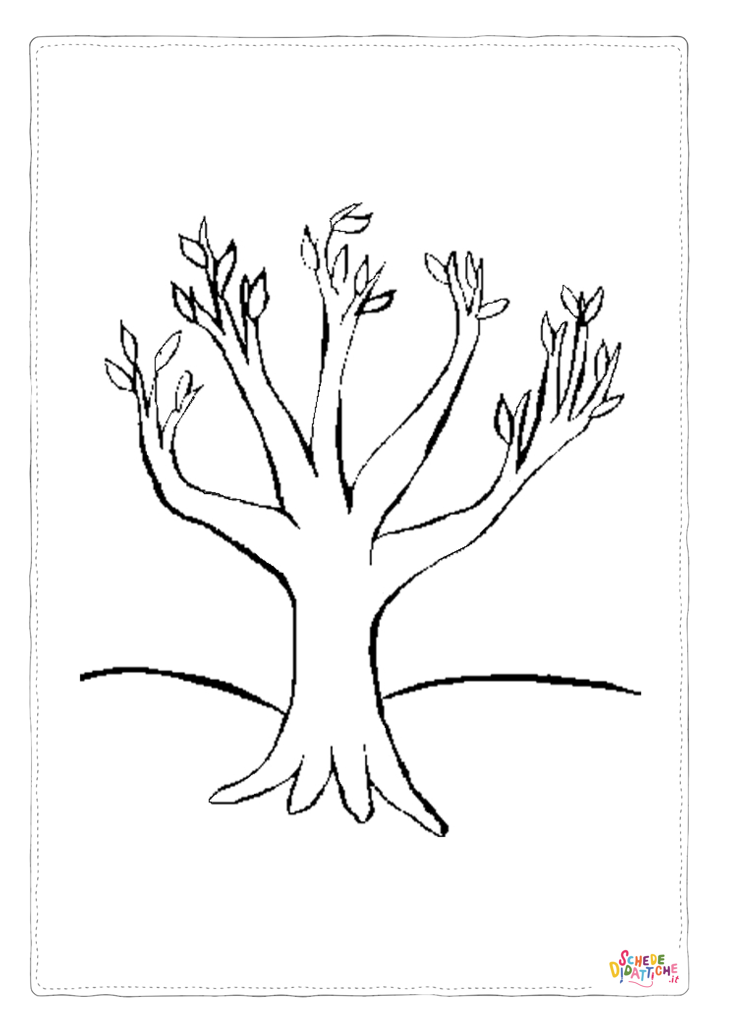 Disegno "Disegno di albero da stampare e colorare" Disegno di albero da stampare e colorare