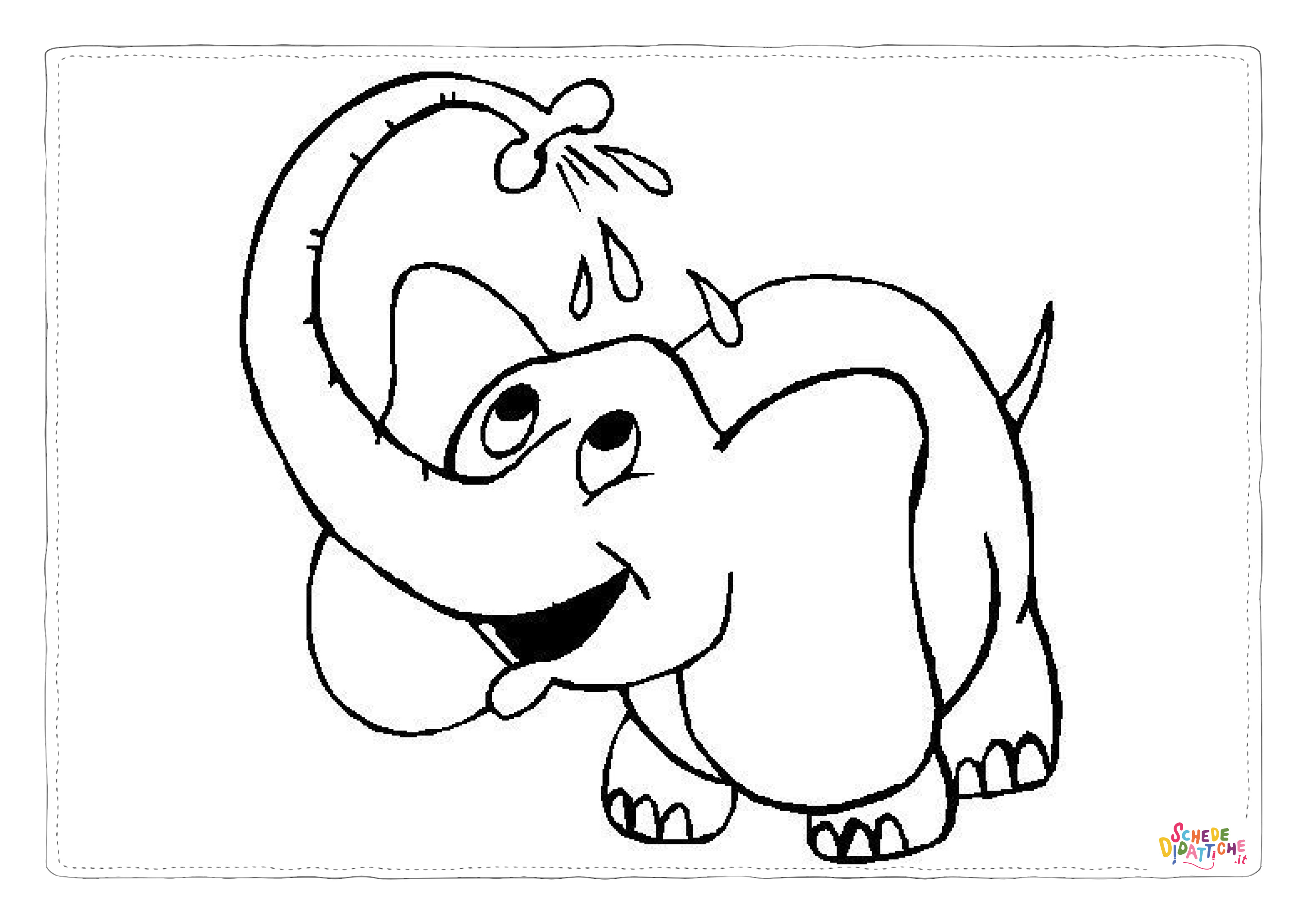 Disegno di elefante da stampare e colorare 20