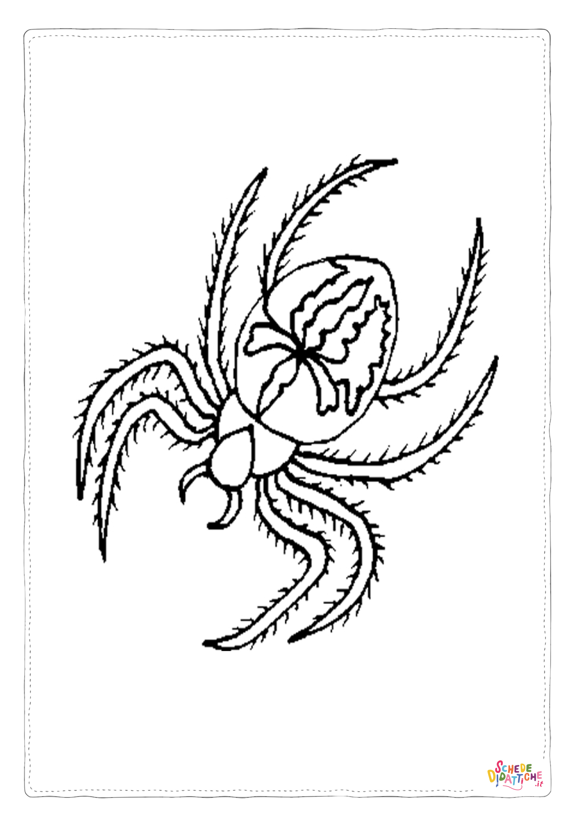 Disegno "Disegno di ragno da stampare e colorare 9" Disegno di ragno da stampare e colorare 9