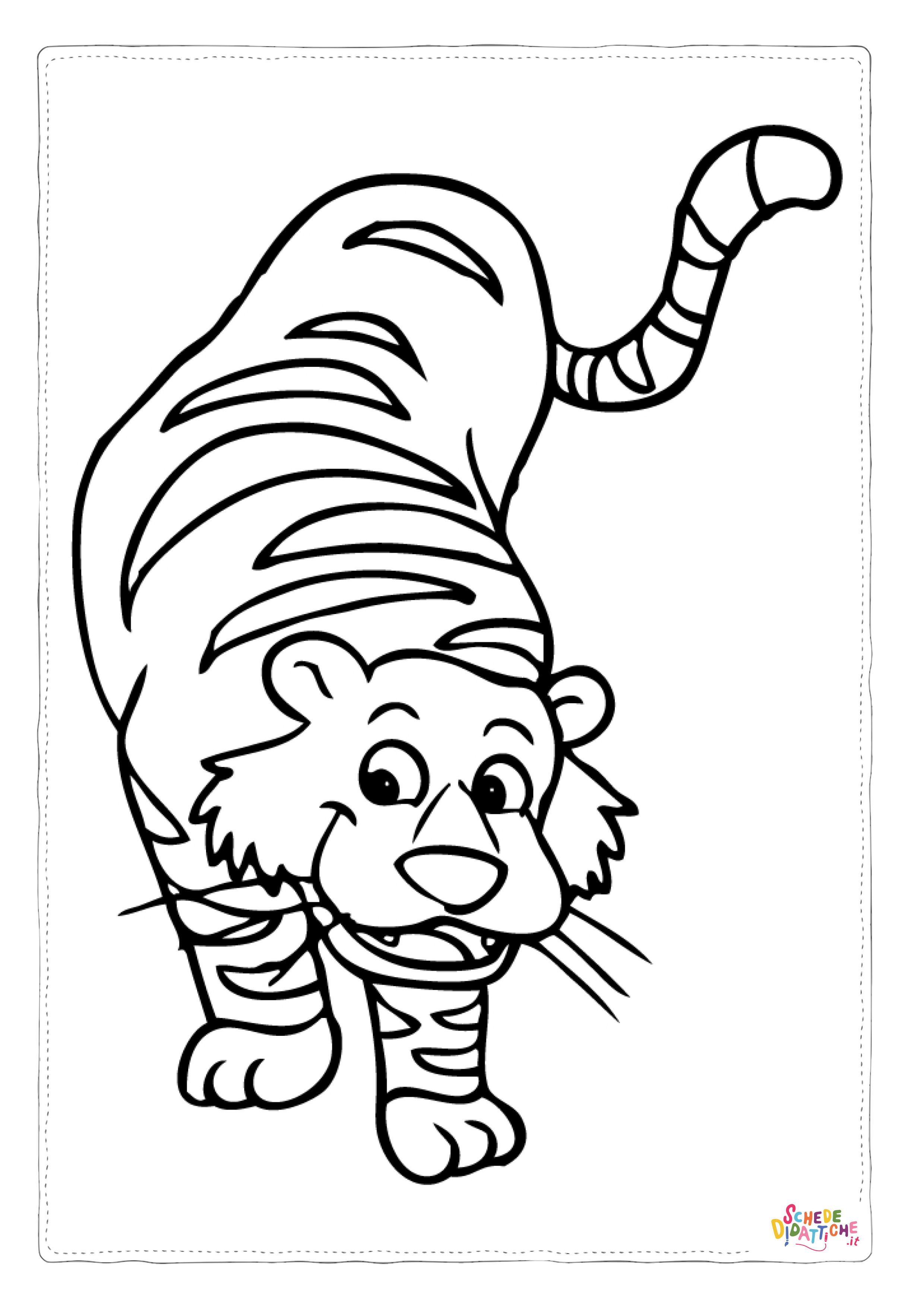 Disegno di tigre da stampare e colorare 13