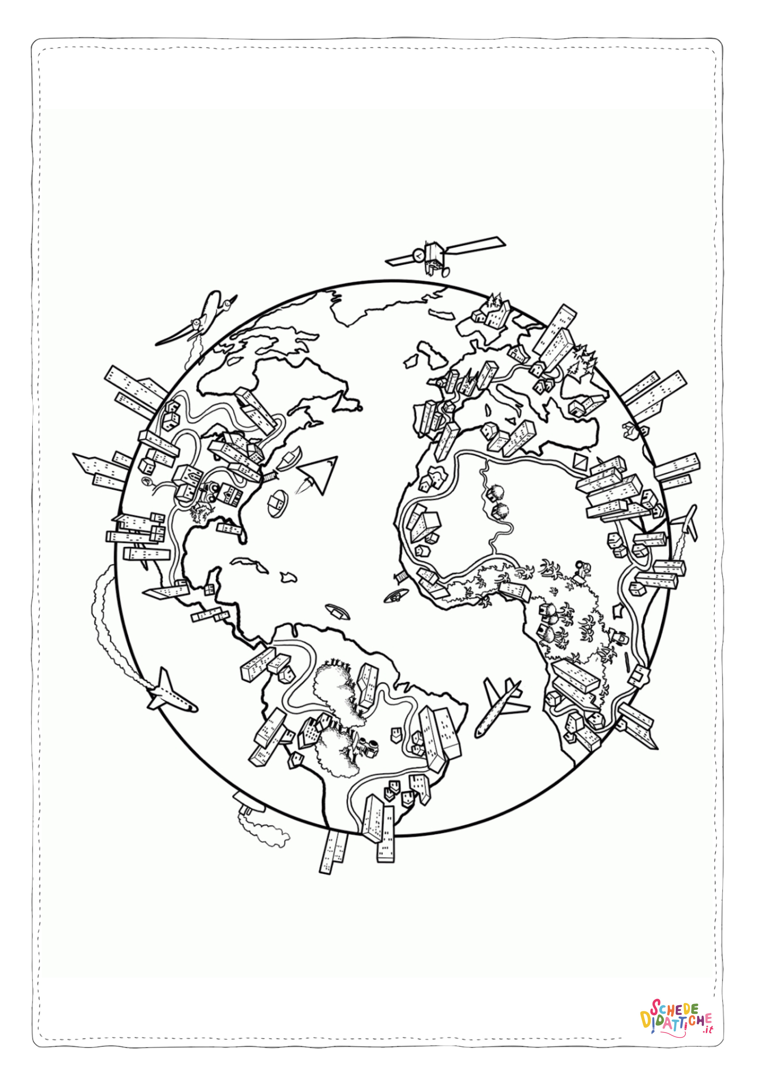 Disegno "Disegno di terra da stampare e colorare 19" Disegno di terra da stampare e colorare 19