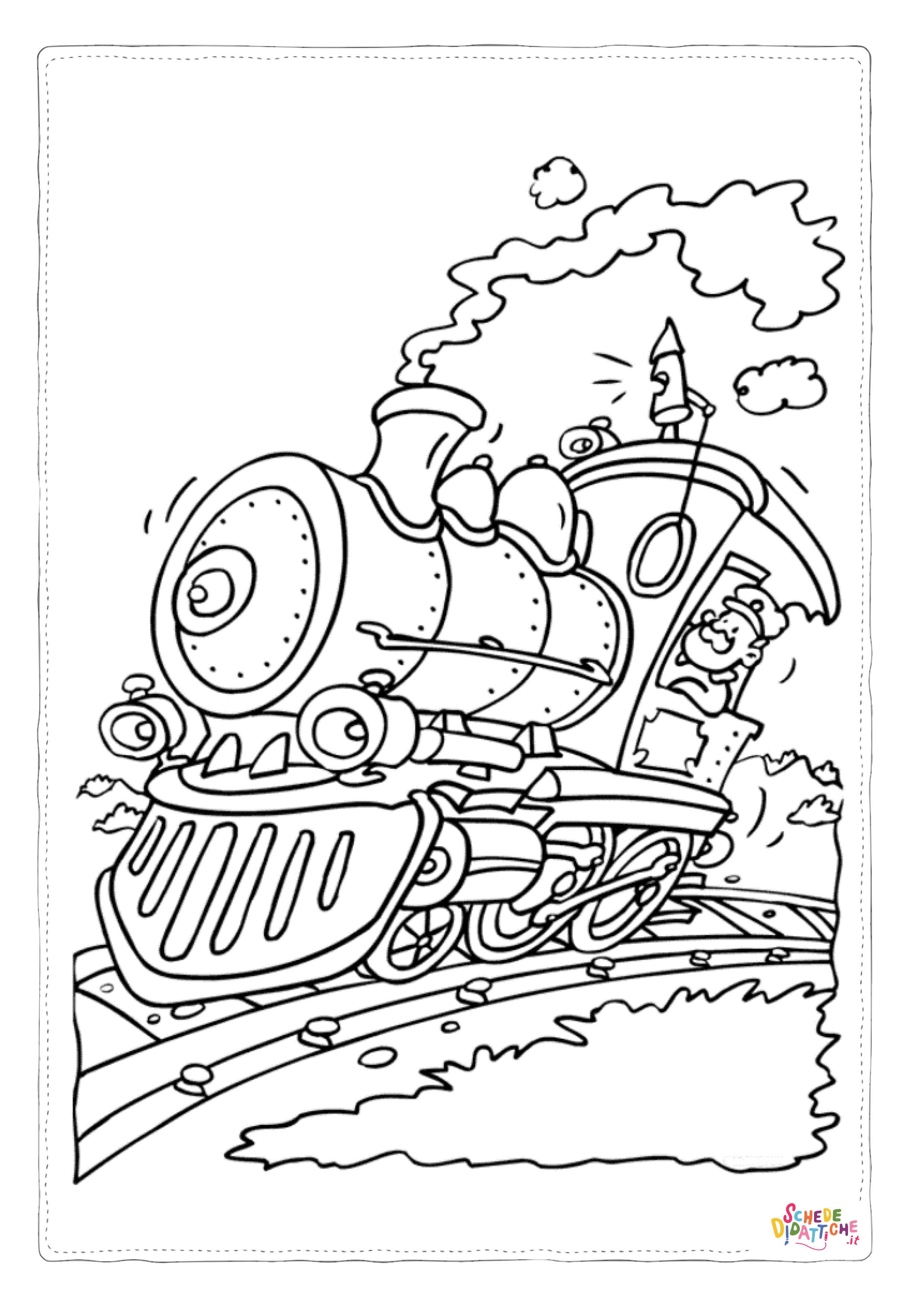Disegno di treno da stampare e colorare 43