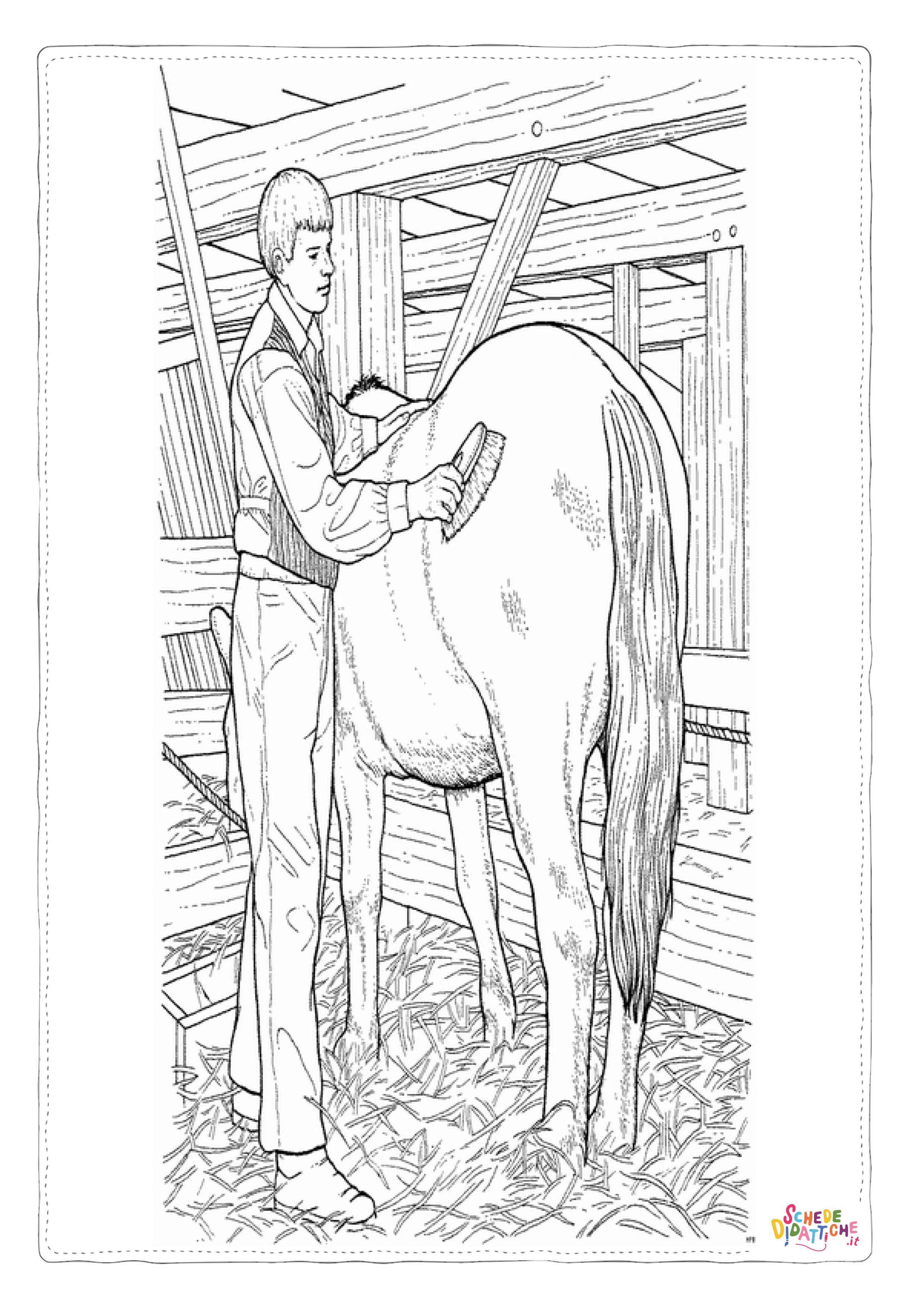Disegno "Disegno di cavallo da stampare e colorare 262" Disegno di cavallo da stampare e colorare 262
