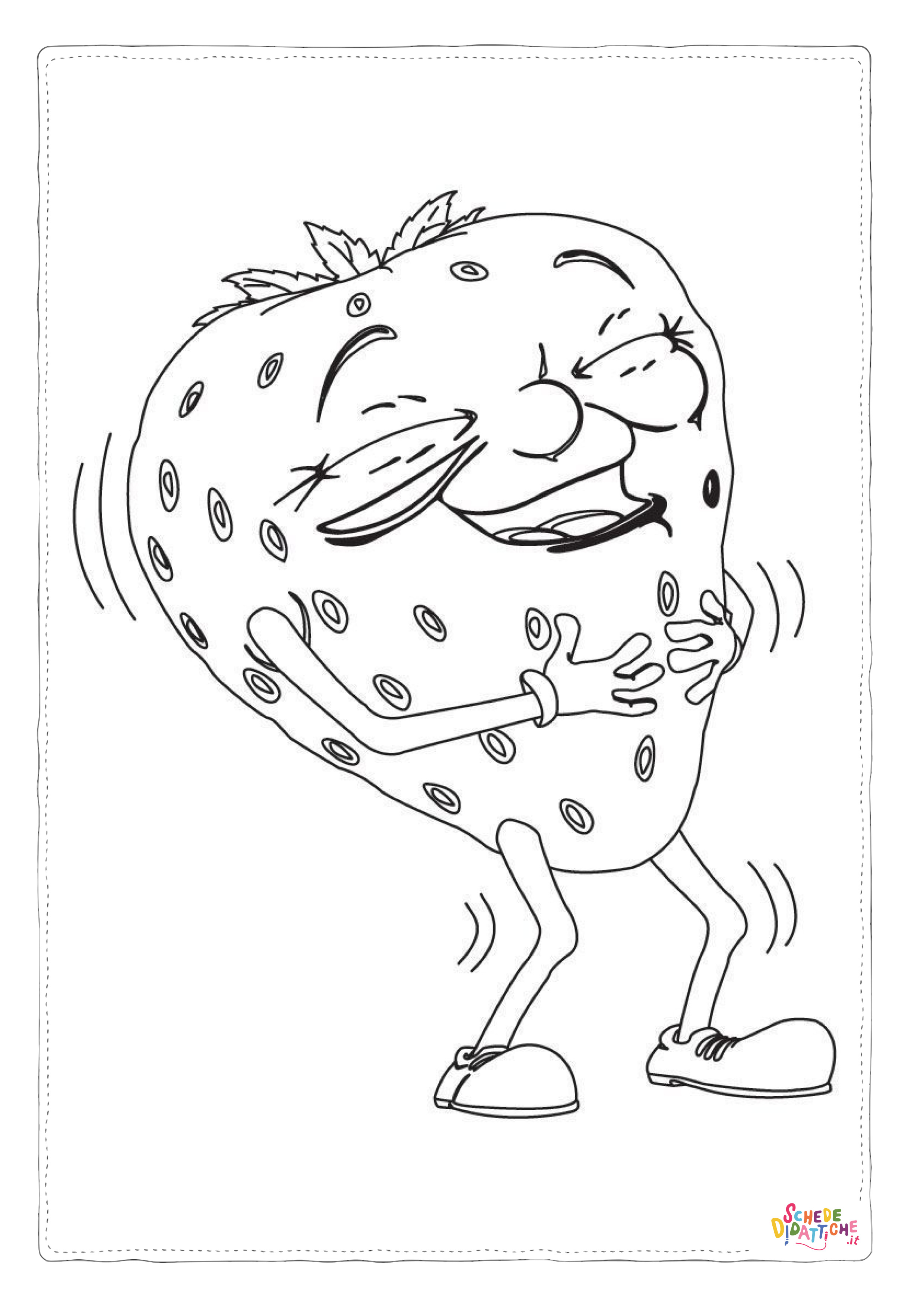 Disegno "Disegno di fragola da stampare e colorare 23" Disegno di fragola da stampare e colorare 23