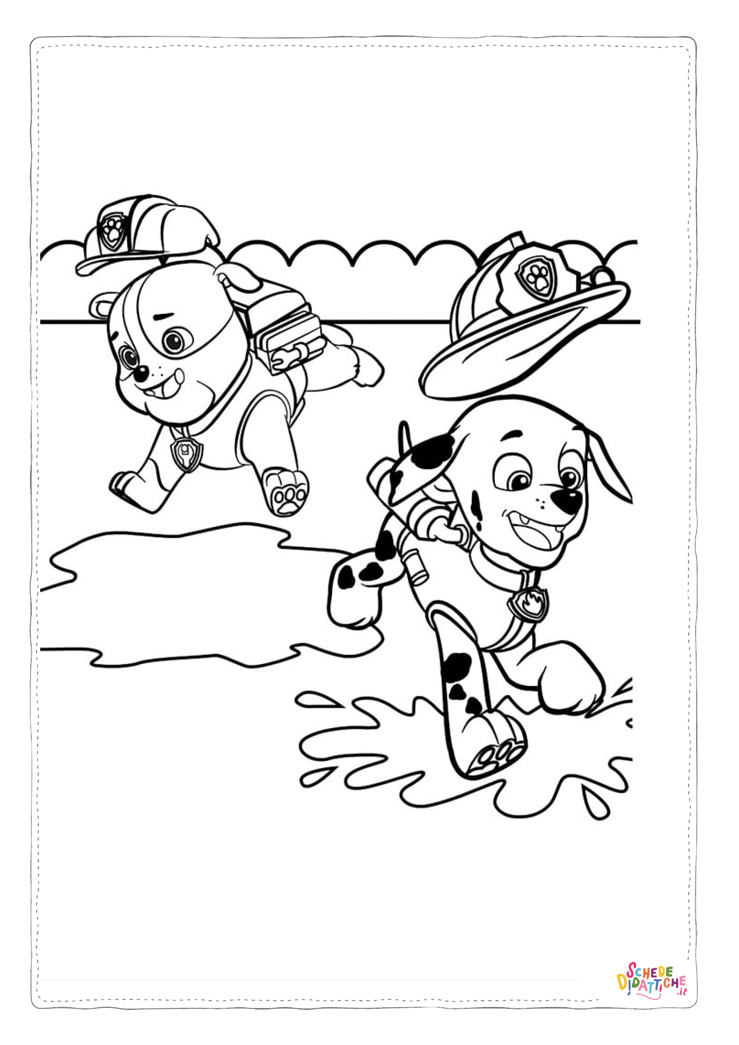 Disegno "Disegno di Paw Patrol - Cane pompiere da stampare e colorare 29" Disegno di Paw Patrol - Cane pompiere da stampare e colorare 29
