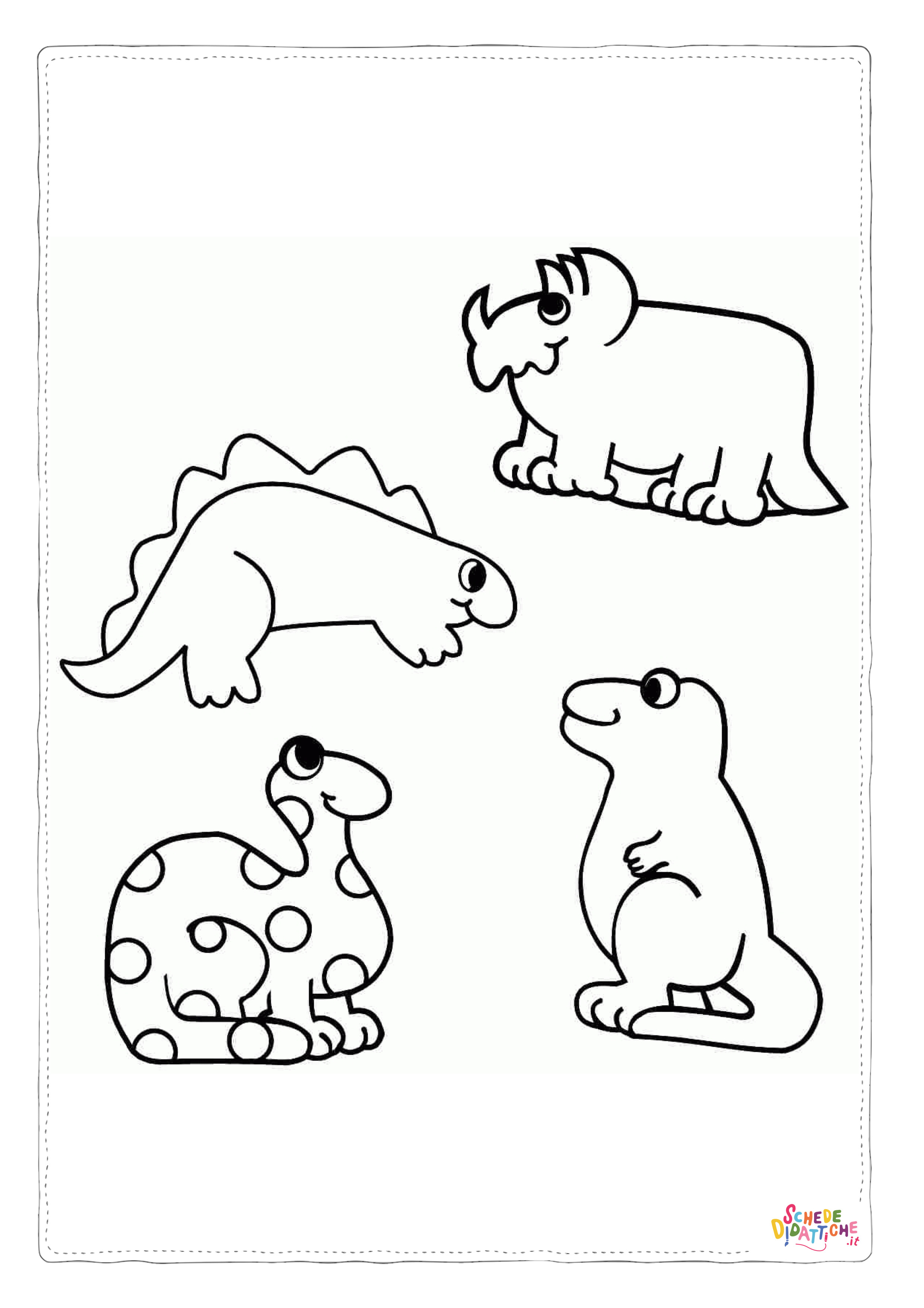 Disegno "Disegno di Stegosauro da stampare e colorare" Disegno di Stegosauro da stampare e colorare