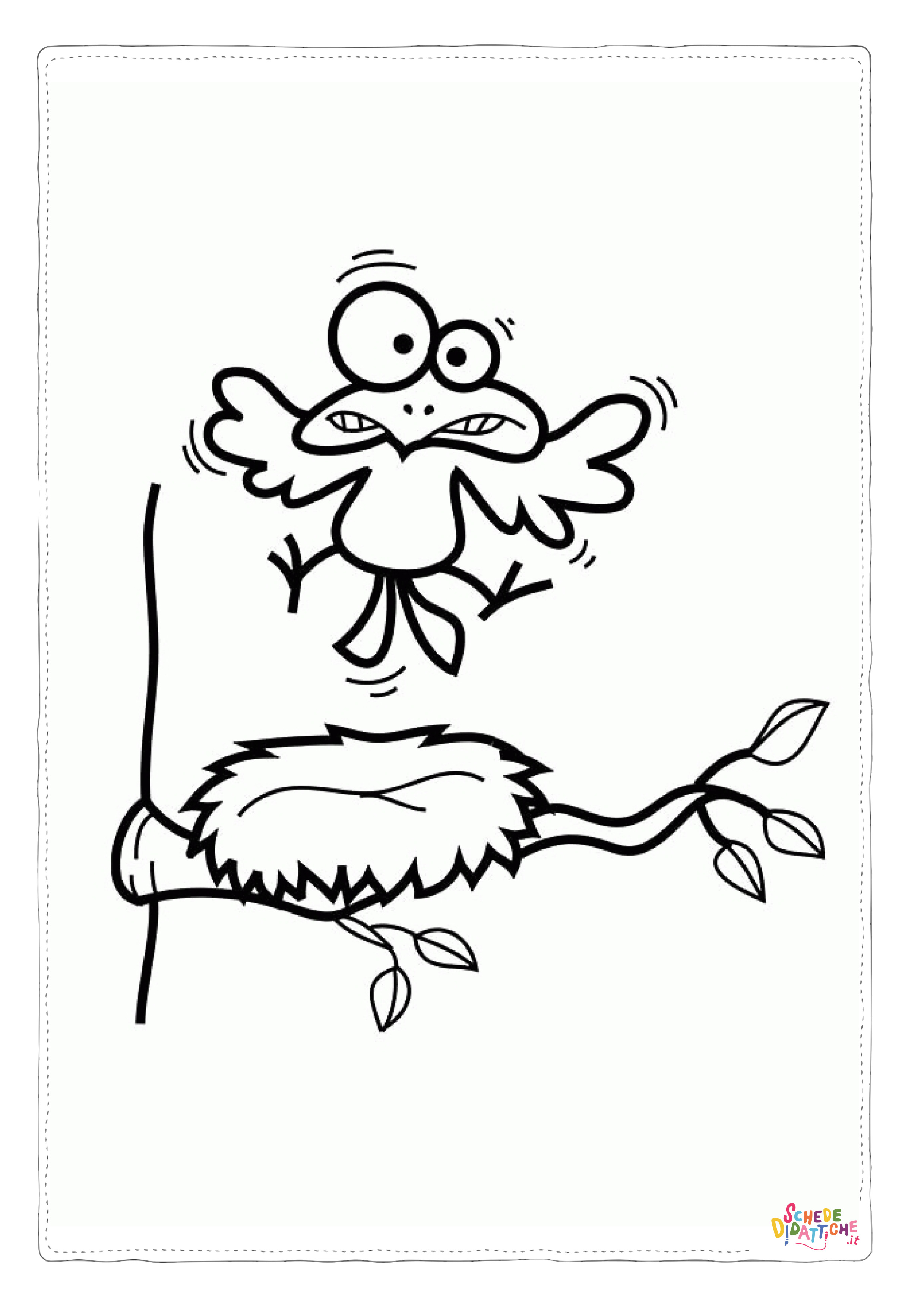 Disegno "Disegno di passero da stampare e colorare 92" Disegno di passero da stampare e colorare 92