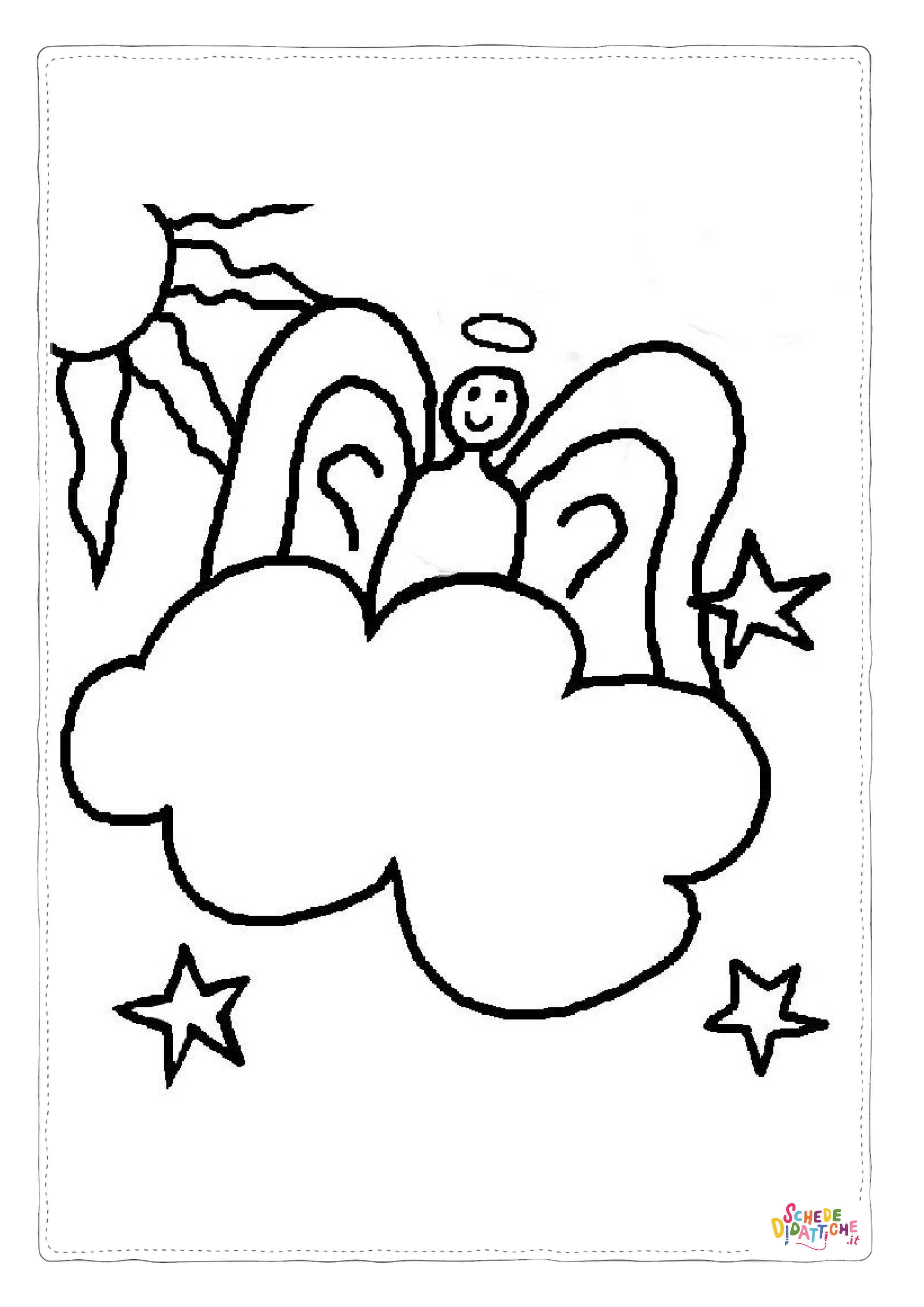 Disegno di angelo da stampare e colorare 36