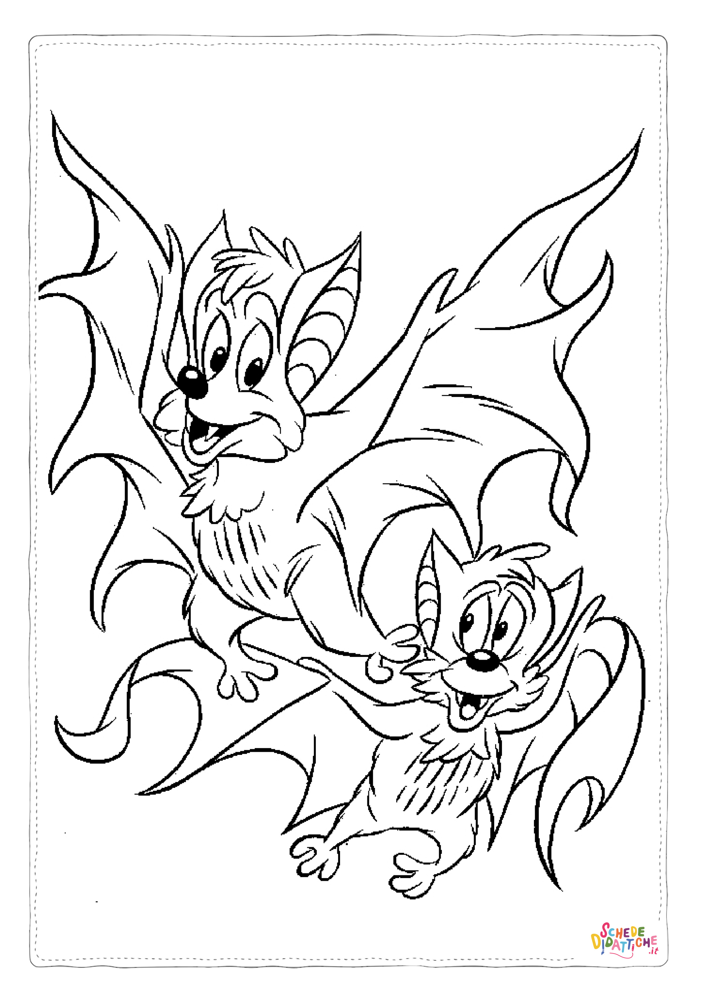 Disegno di pipistrello da stampare e colorare 9