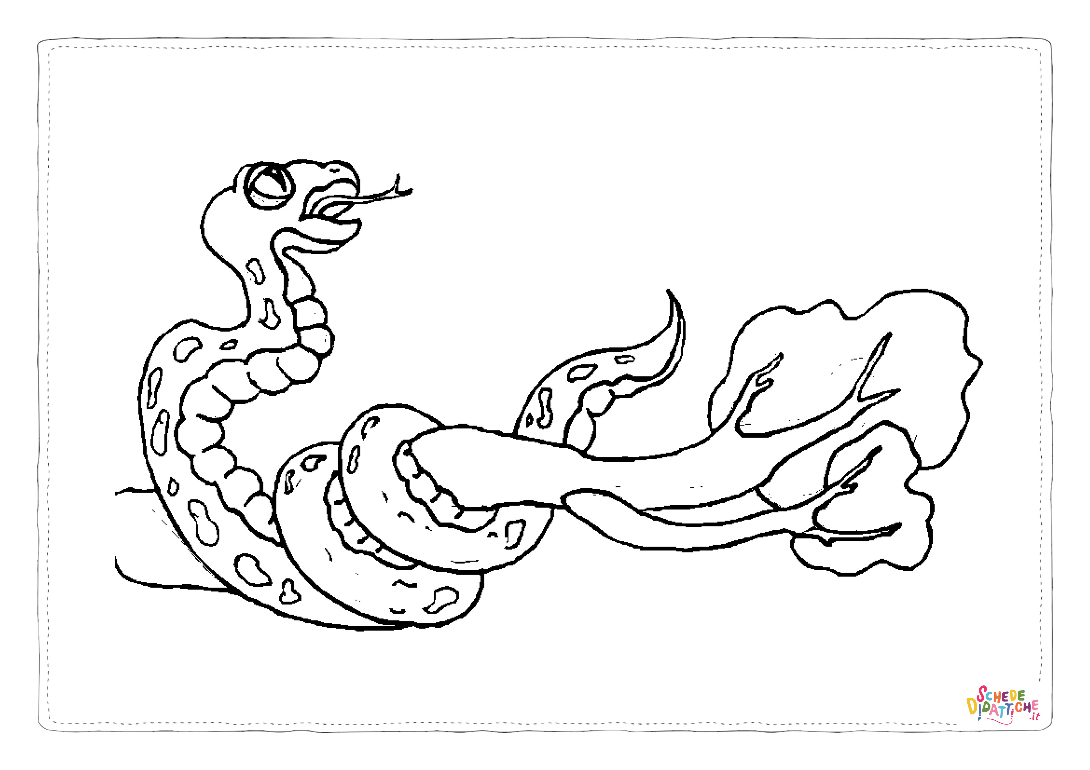 Disegno di serpente da stampare e colorare 17