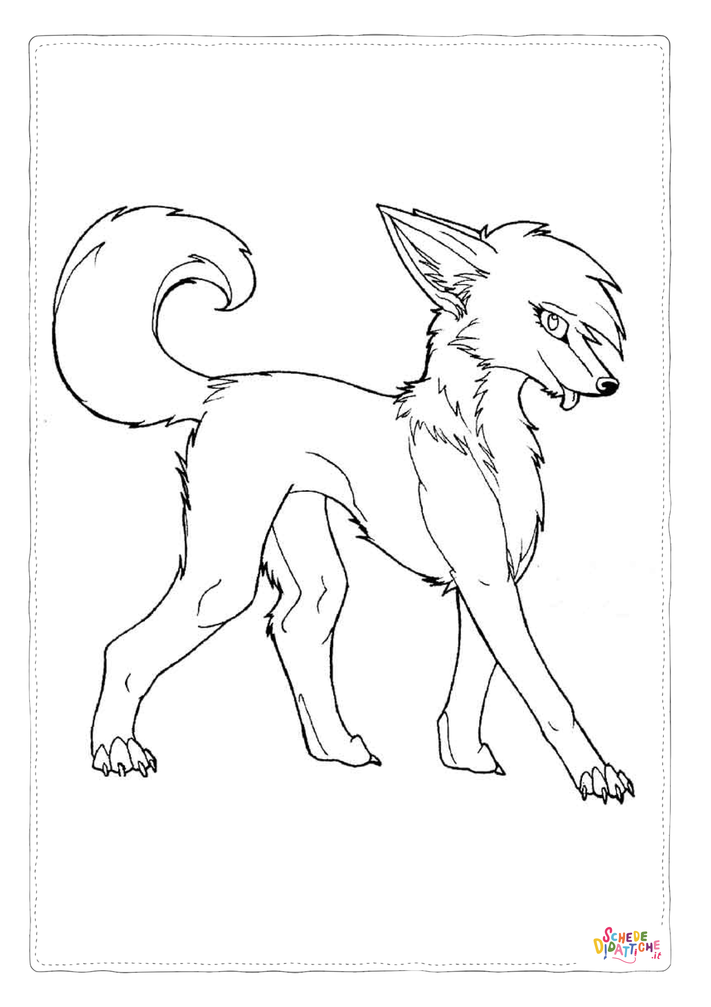 Disegno di volpe da stampare e colorare 65