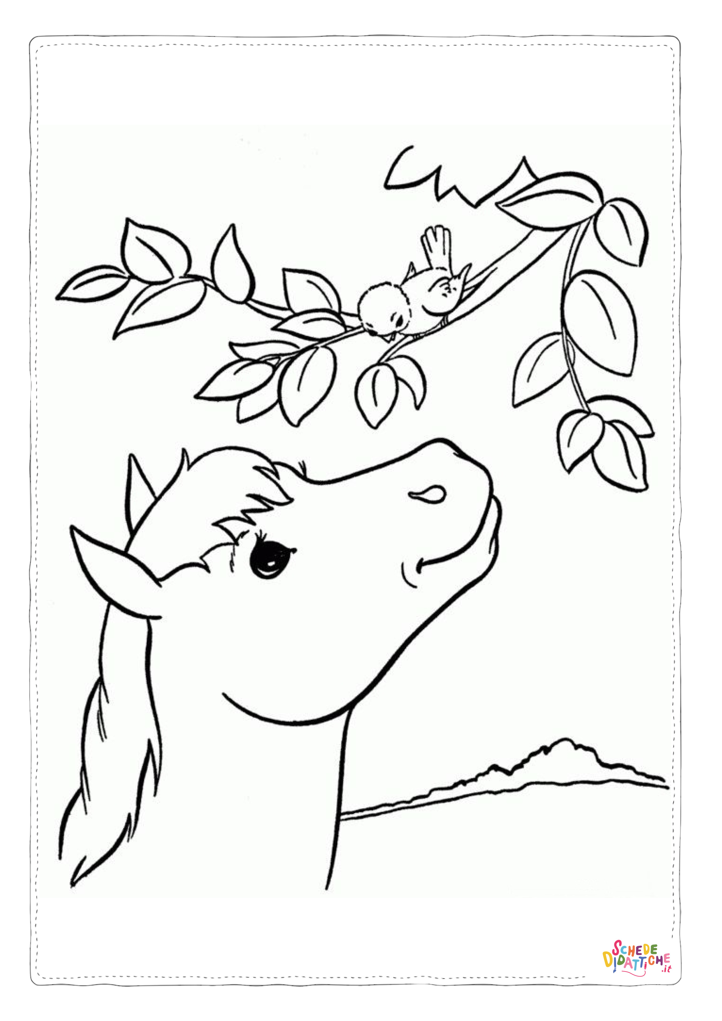 Disegno "Disegno di cavallo da stampare e colorare 187" Disegno di cavallo da stampare e colorare 187
