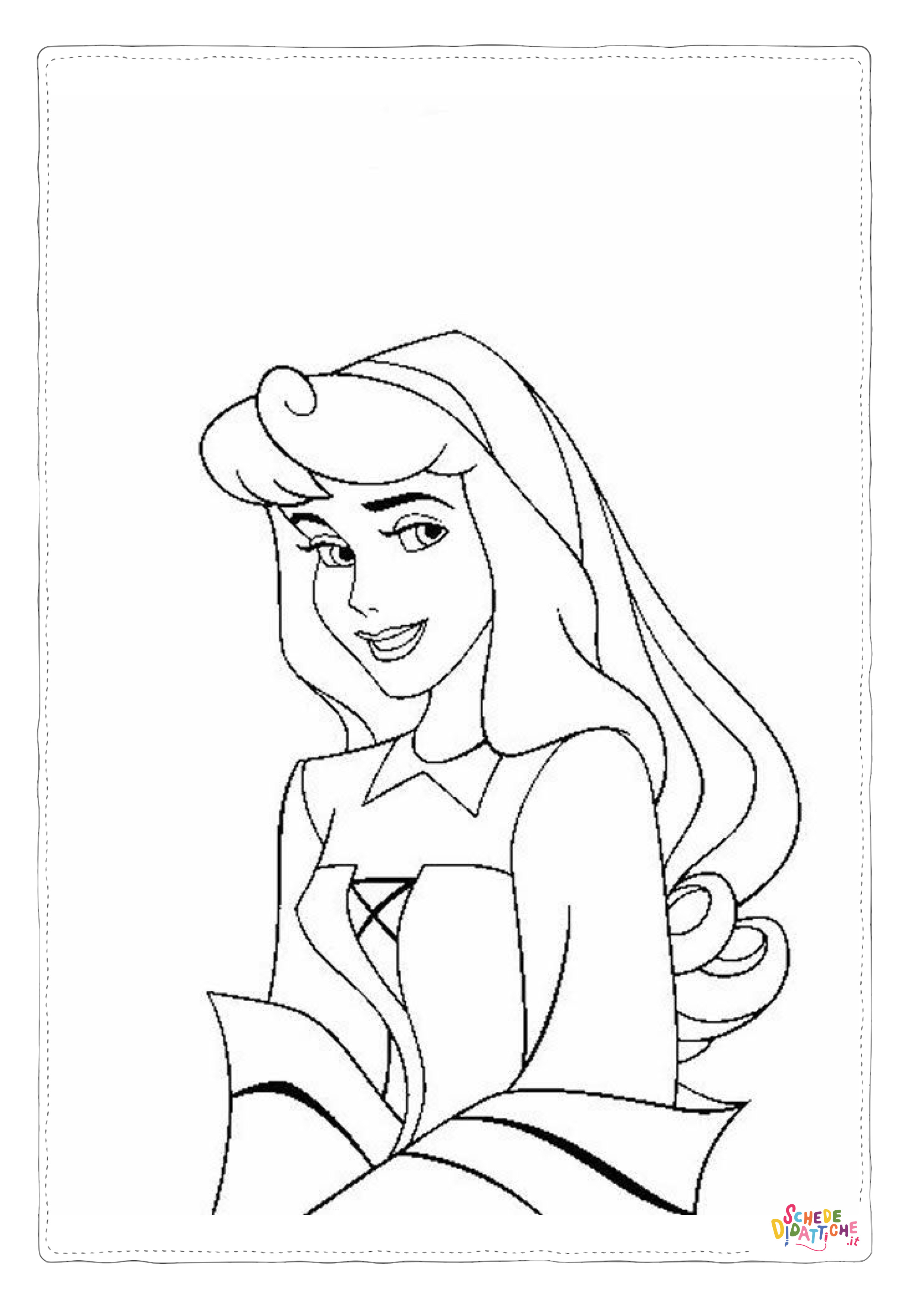 Disegno di Barbie Principessa da stampare e colorare 9