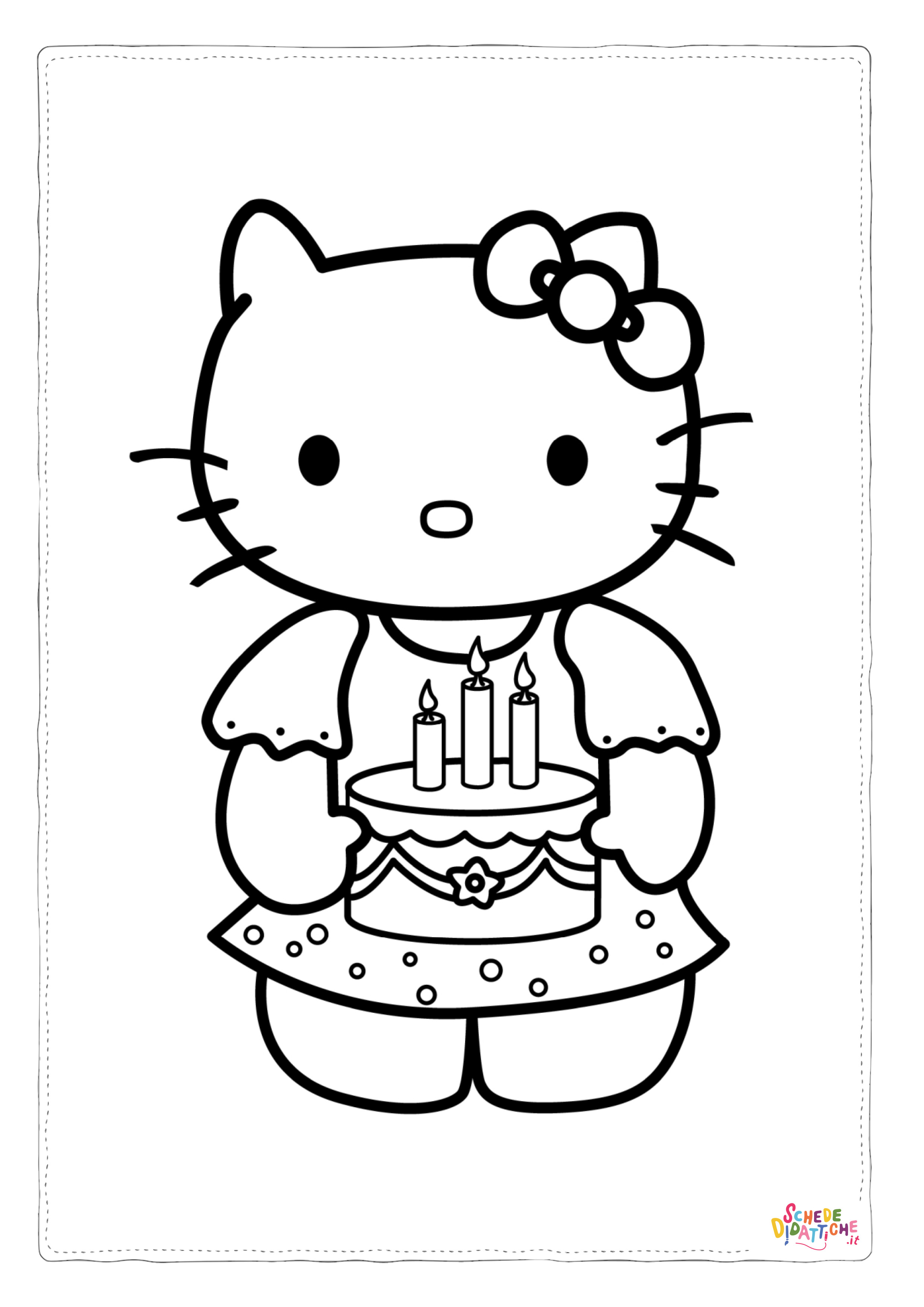 Disegno "Disegno di Hello Kitty da stampare e colorare 85" Disegno di Hello Kitty da stampare e colorare 85
