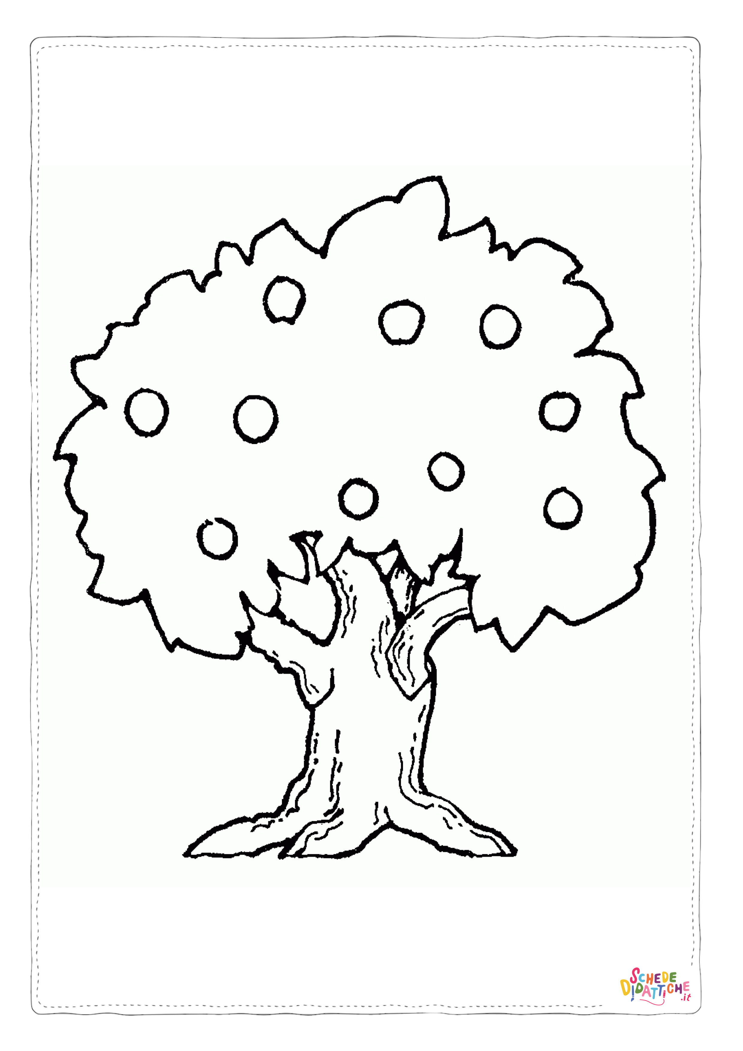 Disegno di albero da frutta da stampare e colorare 11