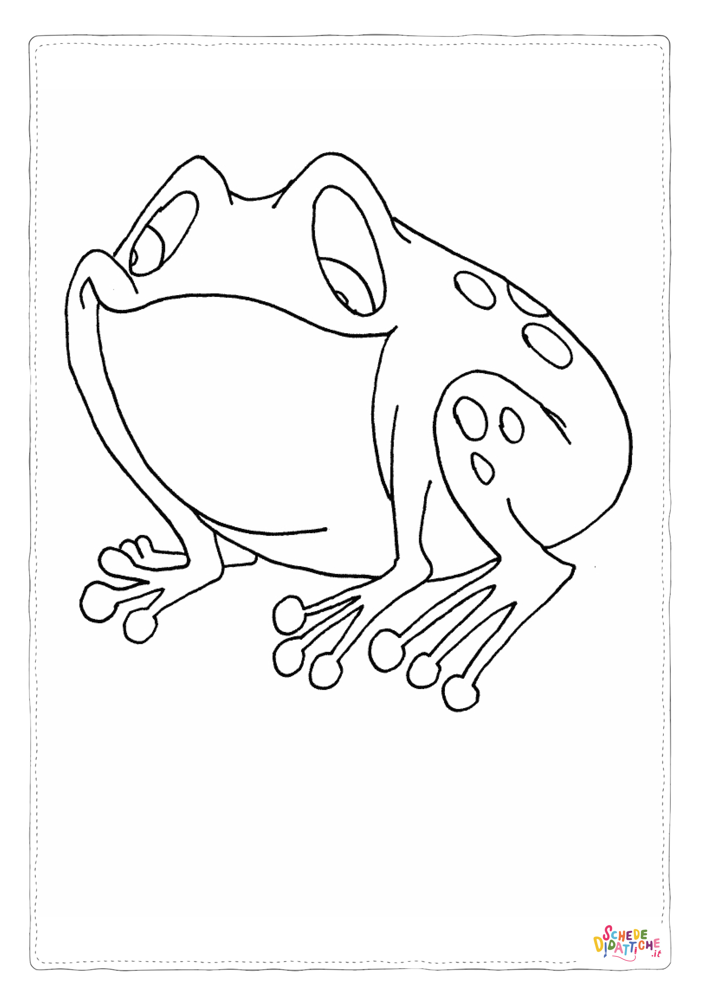 Disegno "Disegno di rana da stampare e colorare 6" Disegno di rana da stampare e colorare 6