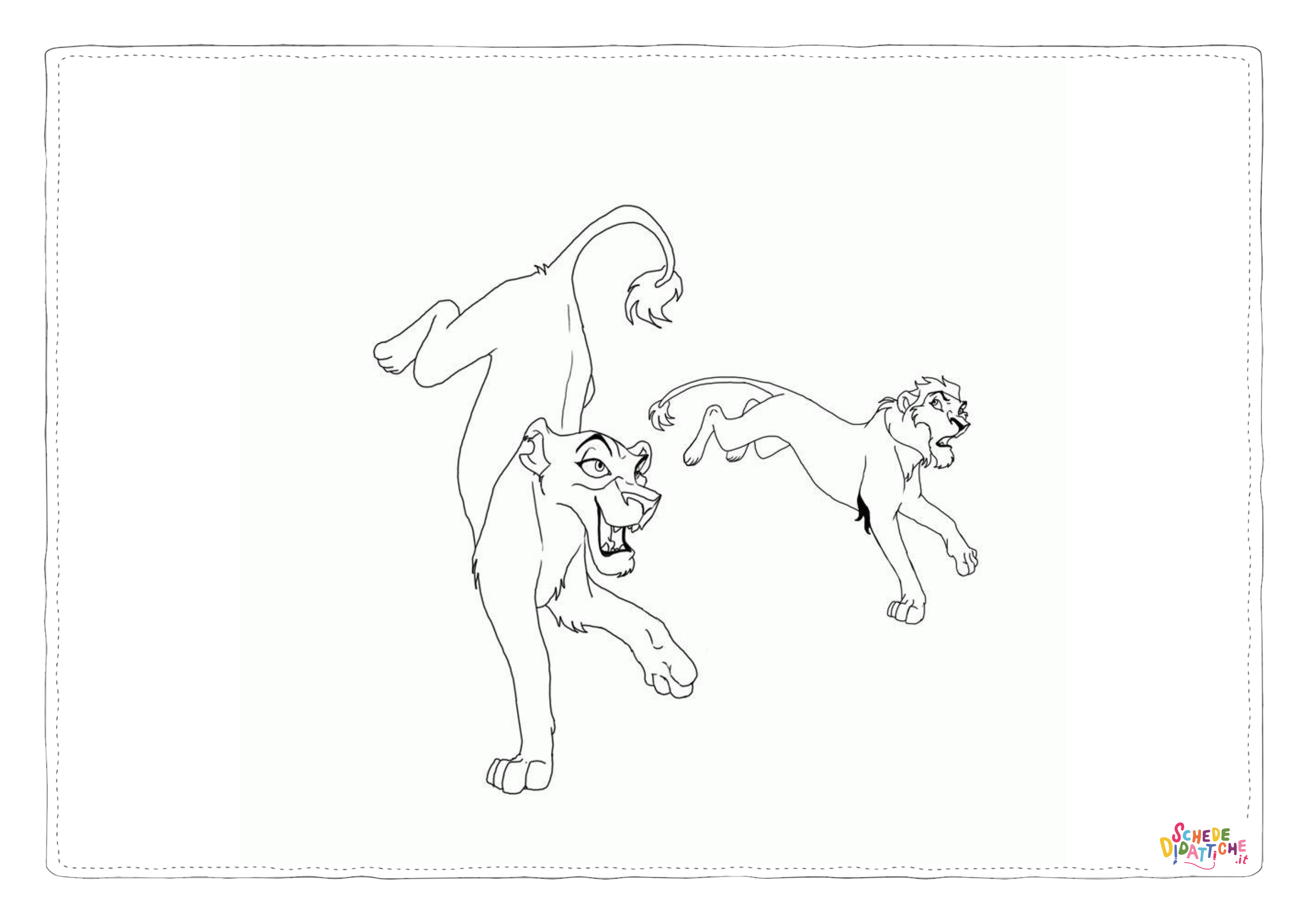 Disegno "Disegno di Re Leone da stampare e colorare 233" Disegno di Re Leone da stampare e colorare 233