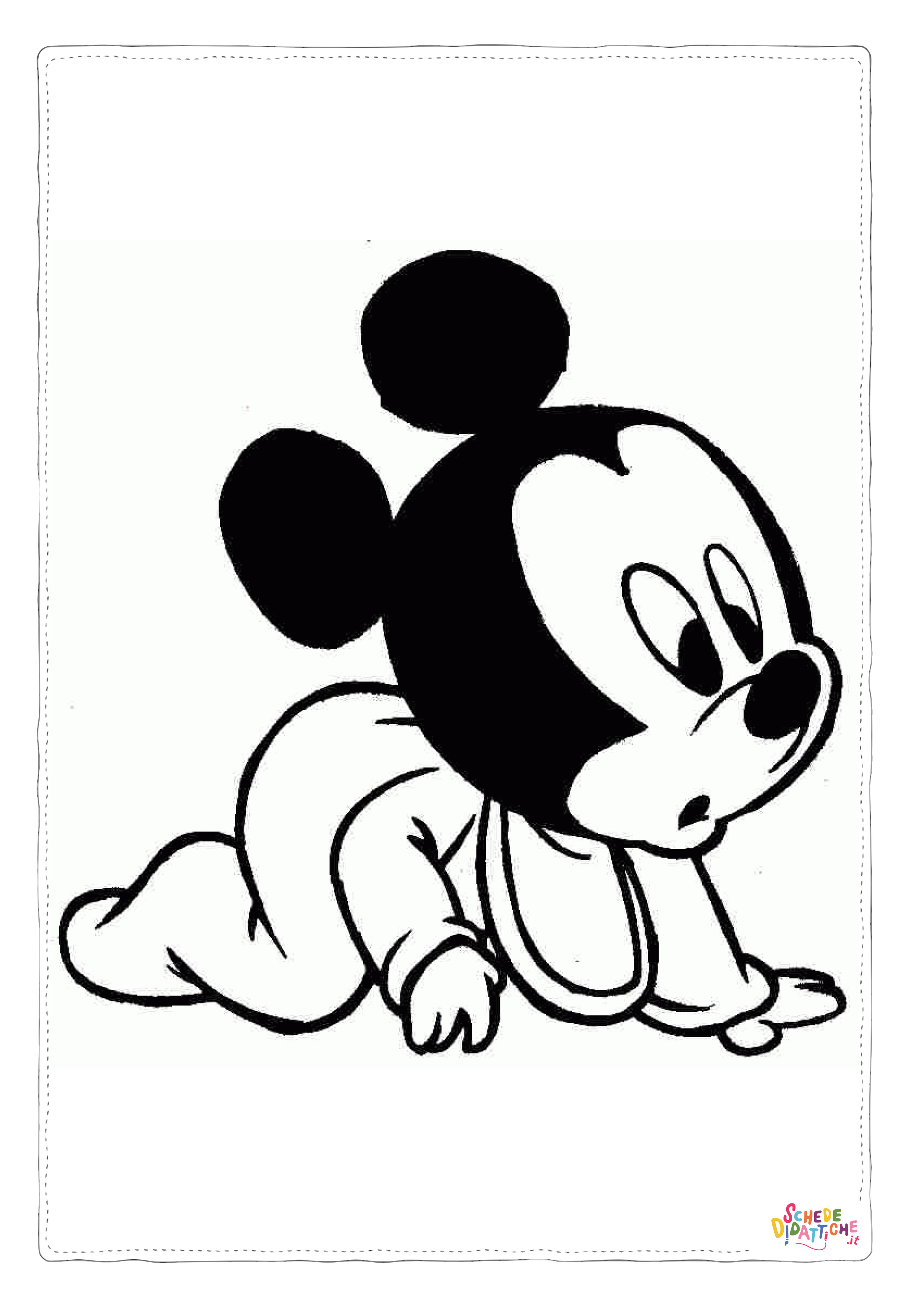 Disegno "Disegno di Topolino da stampare e colorare 21" Disegno di Topolino da stampare e colorare 21