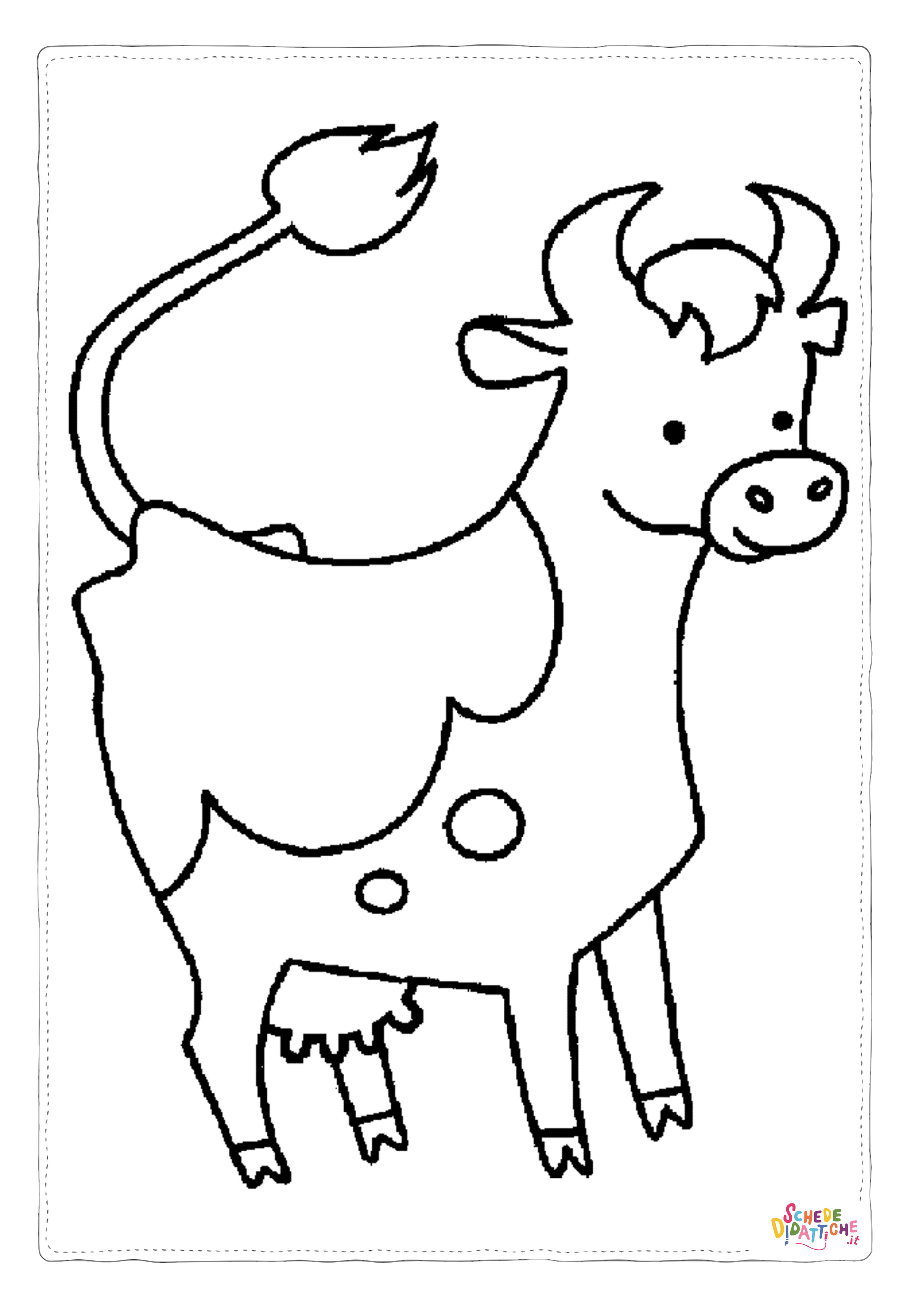 Disegno di mucca da stampare e colorare 31