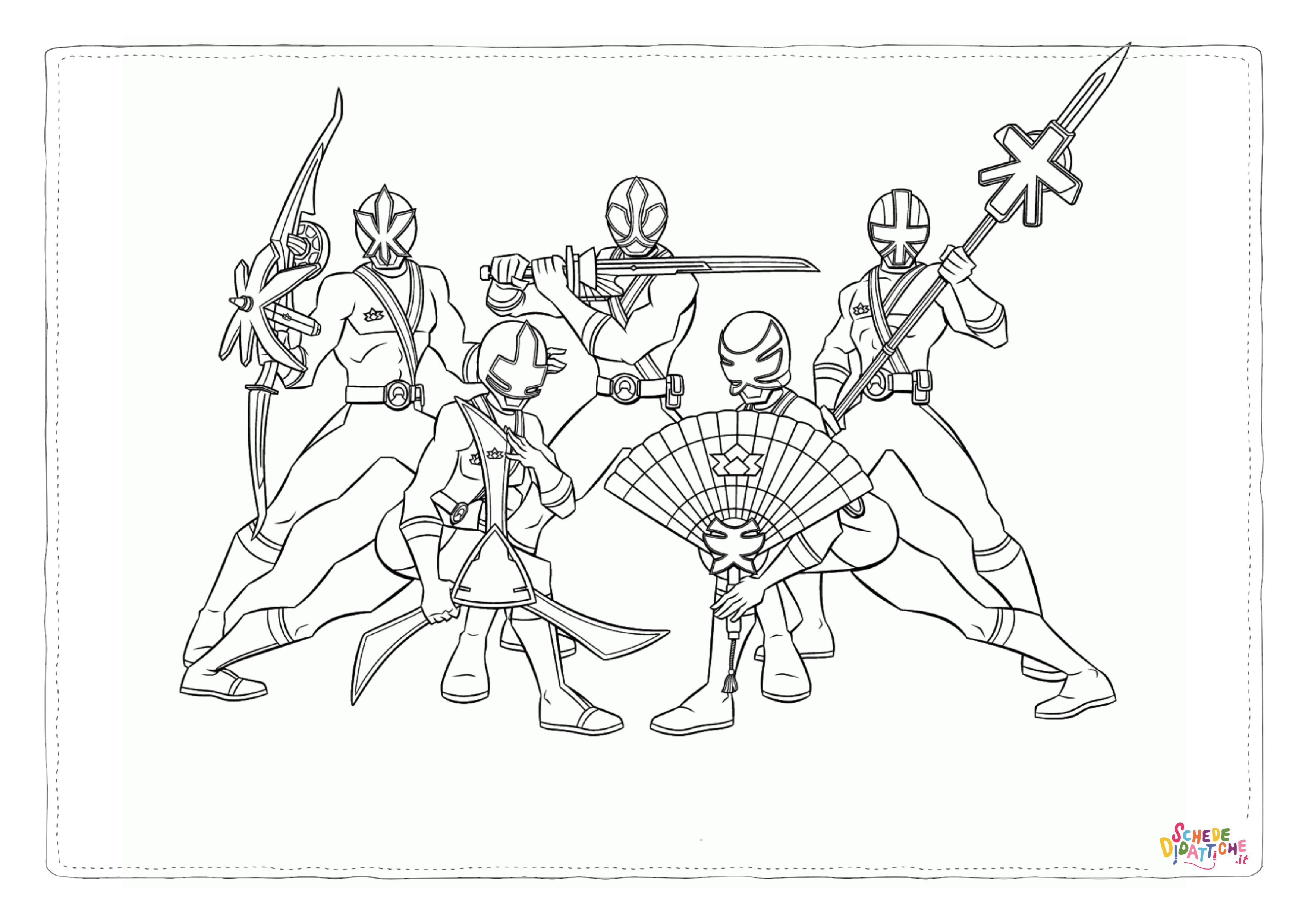 Disegno di Power Rangers da stampare e colorare 1