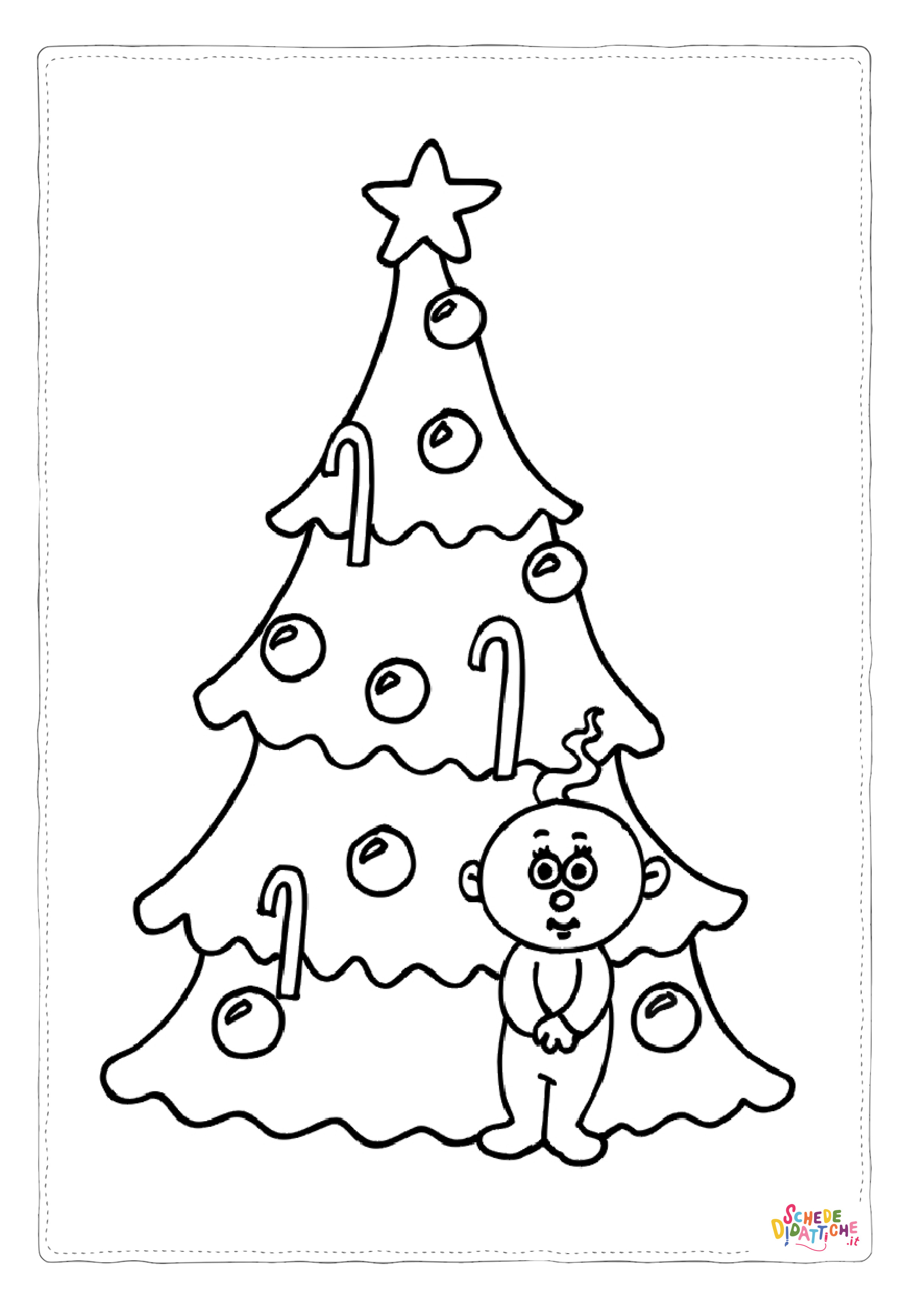 Disegno "Disegno di albero di Natale da stampare e colorare 30" Disegno di albero di Natale da stampare e colorare 30