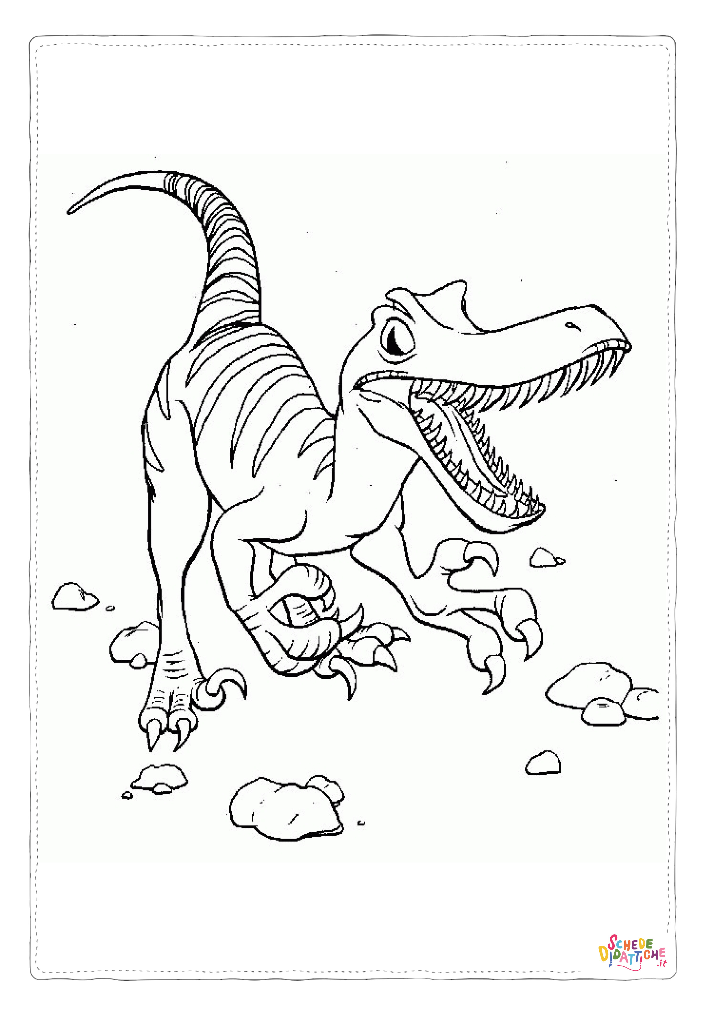 Disegno "Disegno di Velociraptor da stampare e colorare 7" Disegno di Velociraptor da stampare e colorare 7