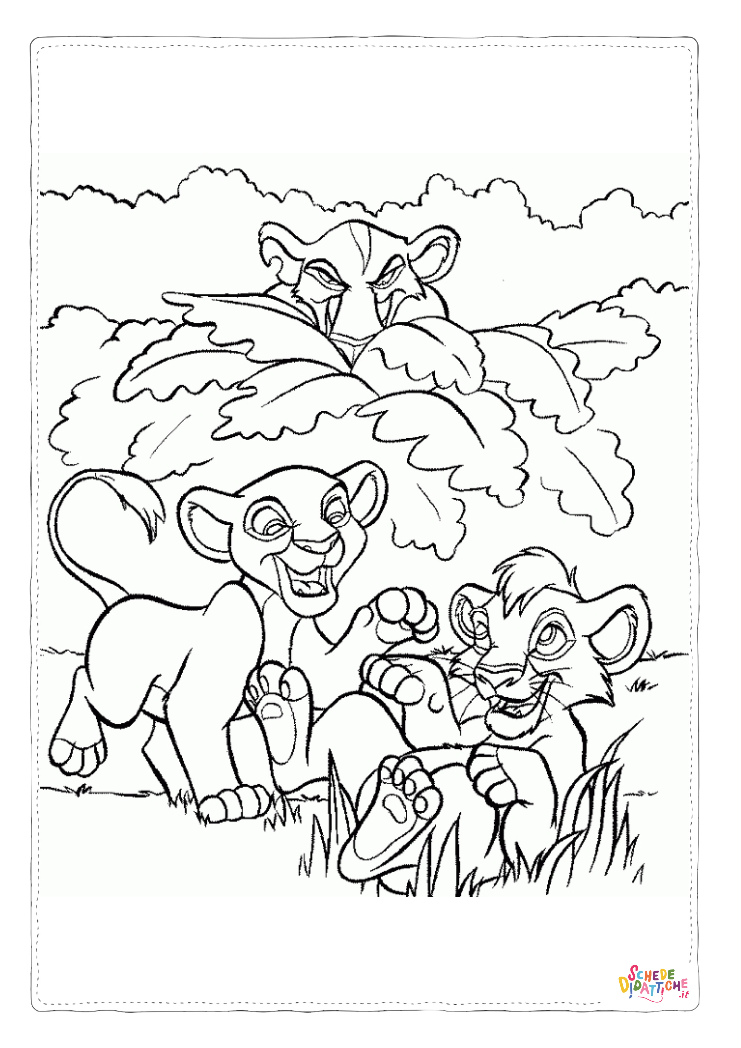 Disegno di Re Leone da stampare e colorare 149