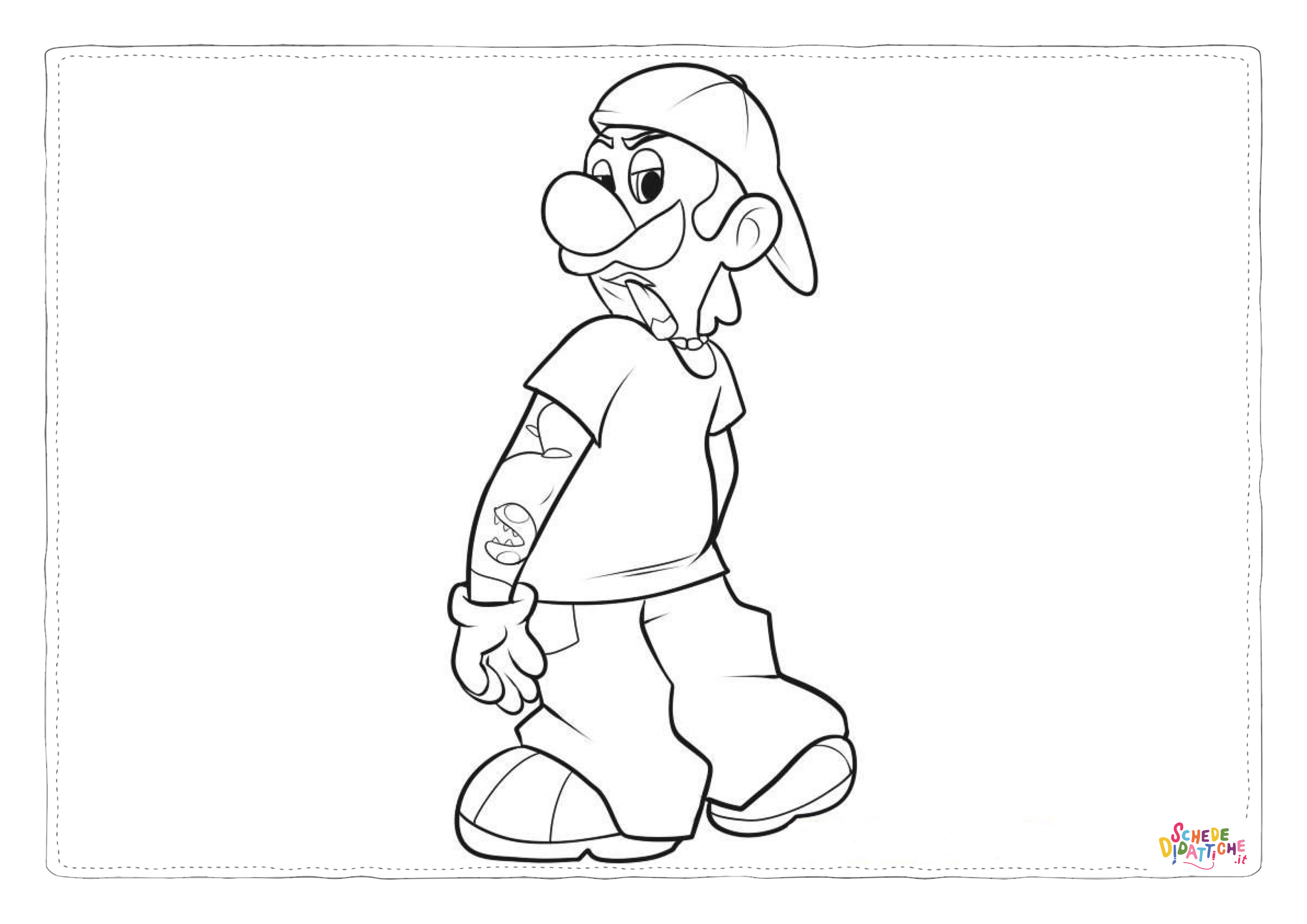 Disegno "Disegno di Super Mario da stampare e colorare 16" Disegno di Super Mario da stampare e colorare 16