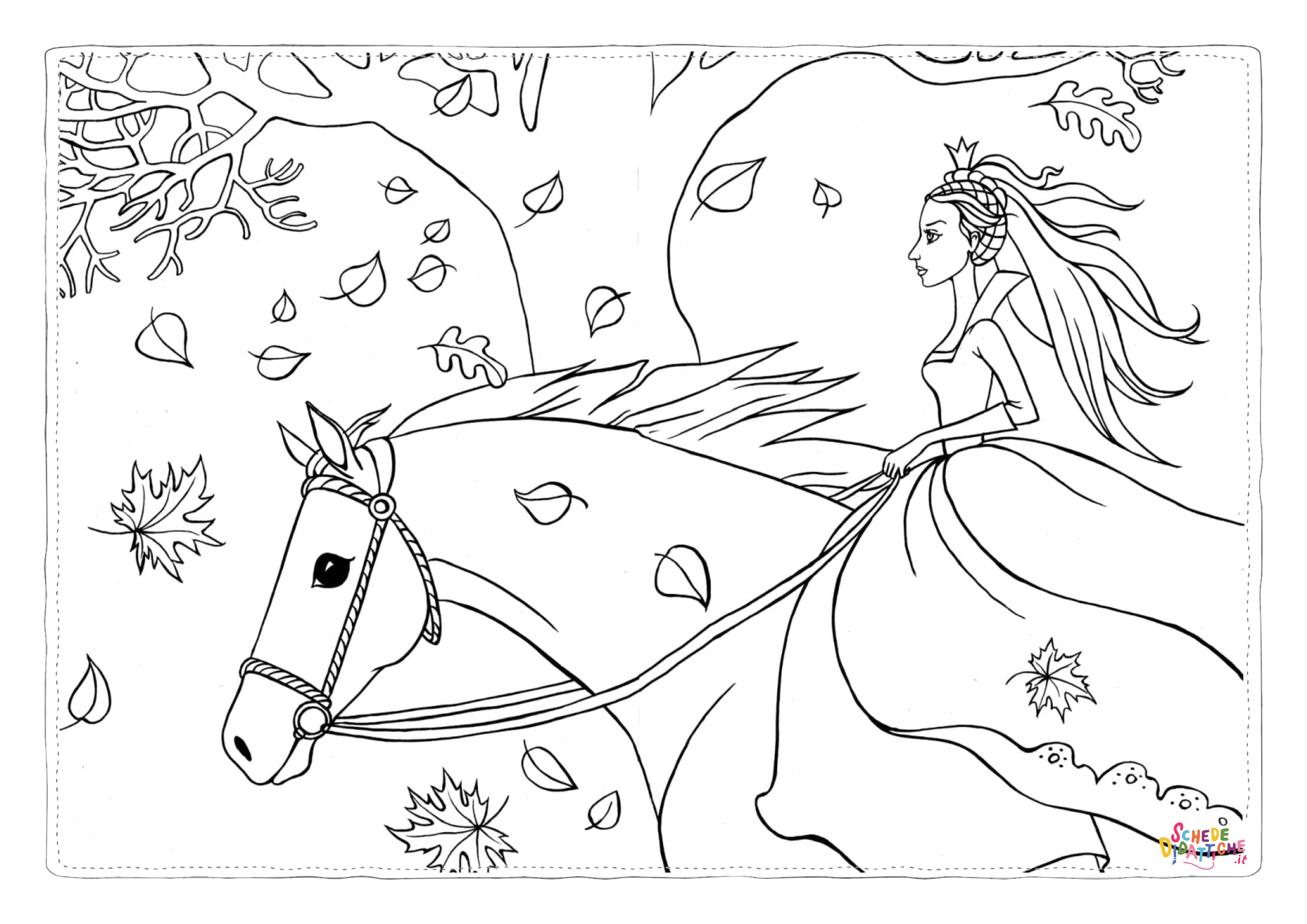 Disegno di Tutte le principesse Disney da stampare e colorare 42