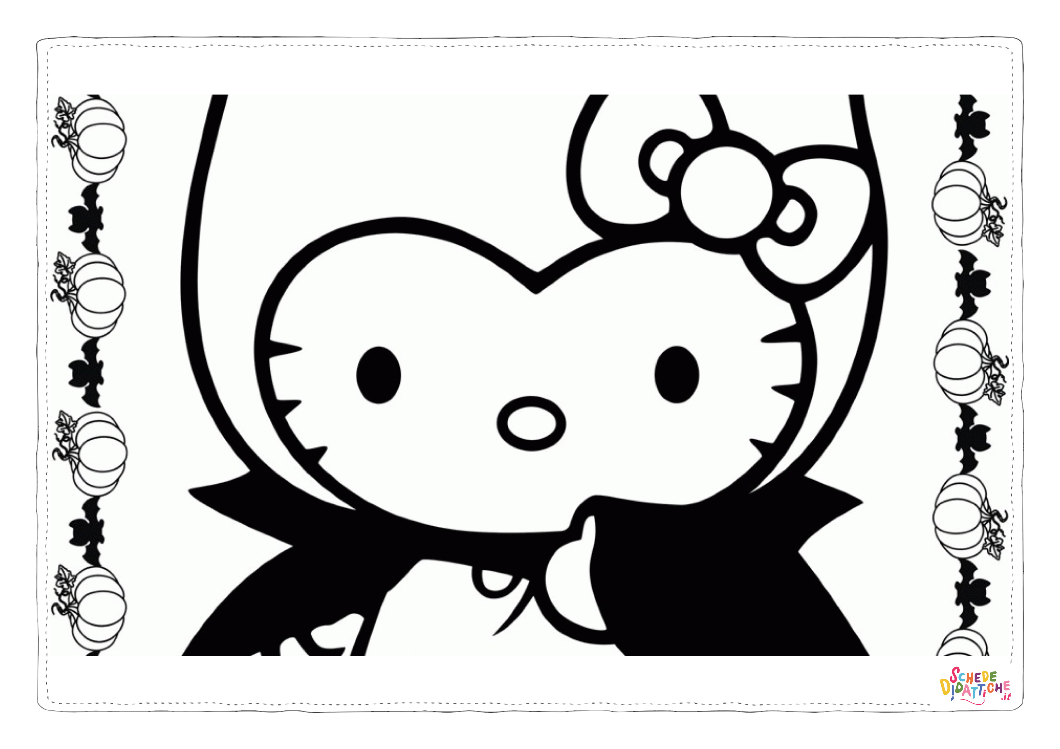 Disegno "Disegno di Hello Kitty da stampare e colorare 2" Disegno di Hello Kitty da stampare e colorare 2