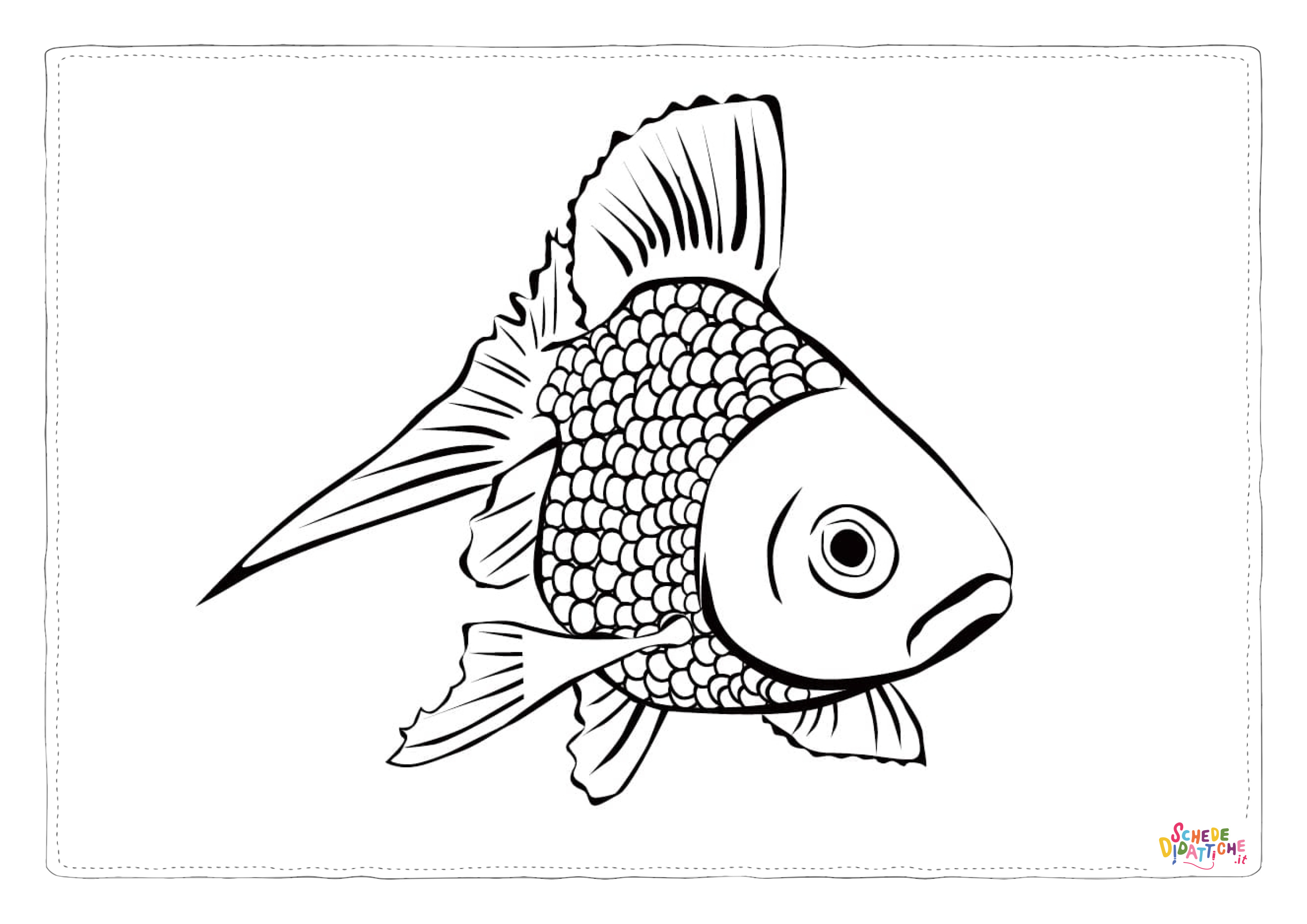 Disegno "Disegno di pesce da stampare e colorare 170" Disegno di pesce da stampare e colorare 170