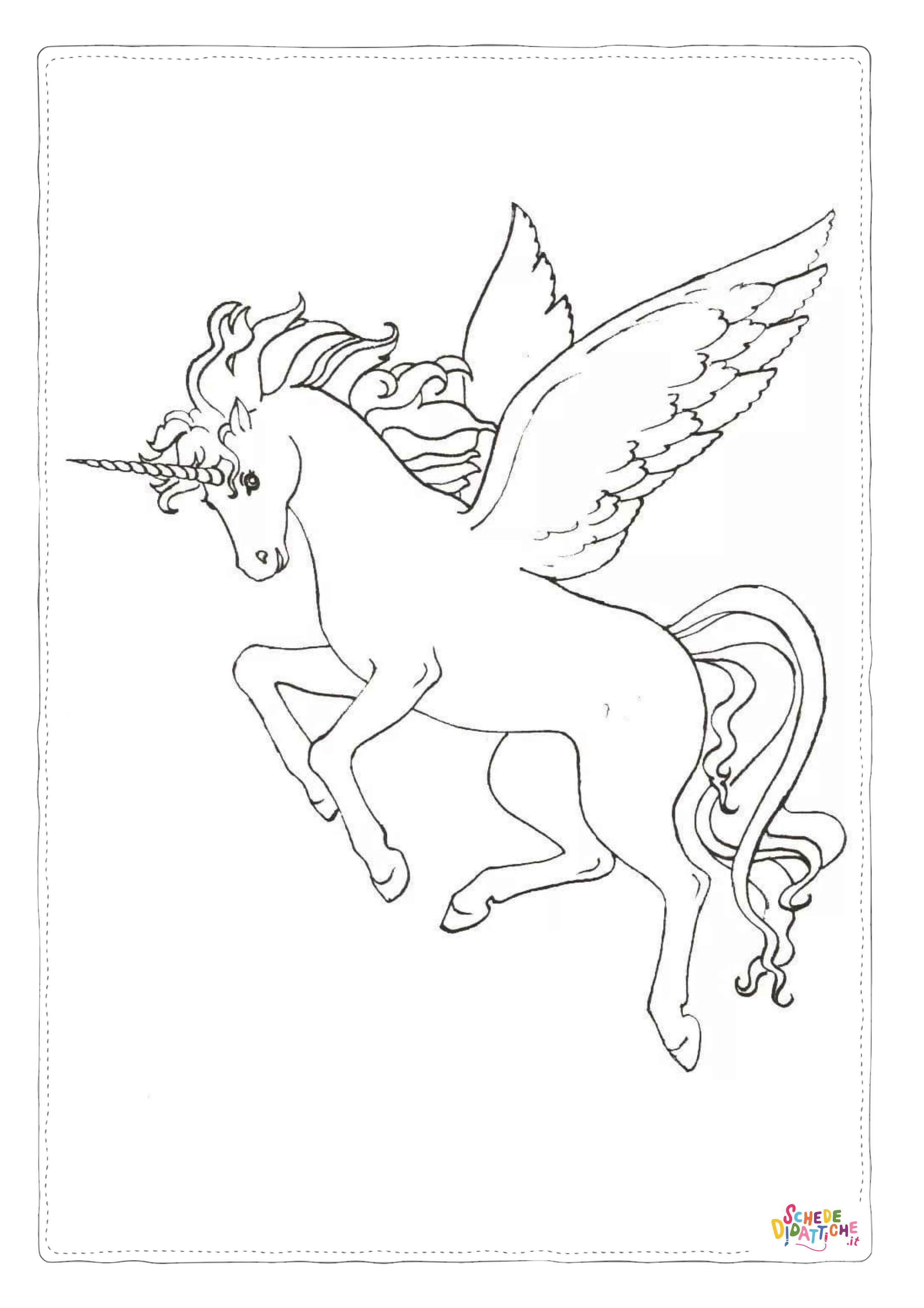 Disegno "Disegno di unicorno da stampare e colorare 36" Disegno di unicorno da stampare e colorare 36