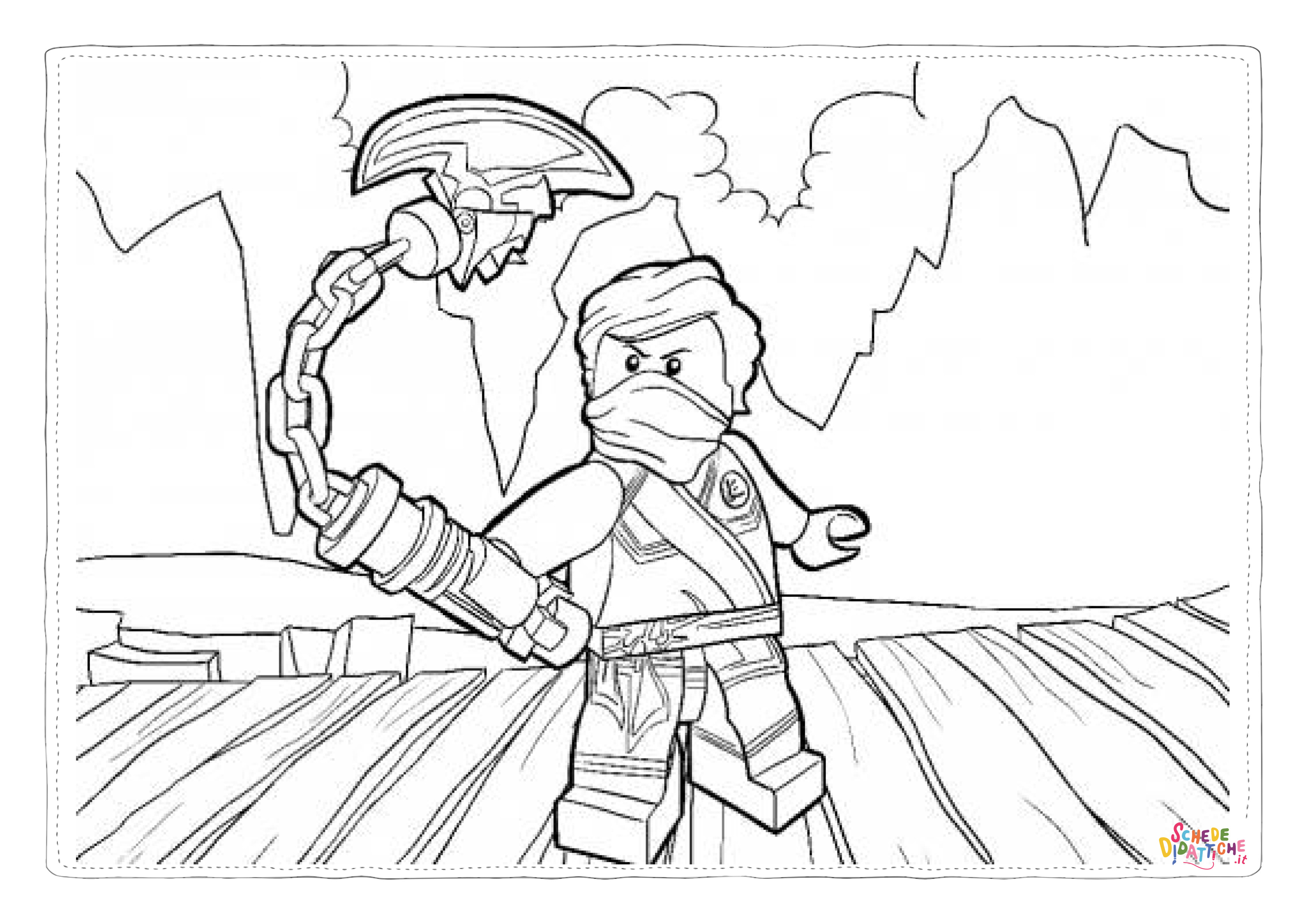 Disegno "Disegno di Ninja Go da stampare e colorare 8" Disegno di Ninja Go da stampare e colorare 8