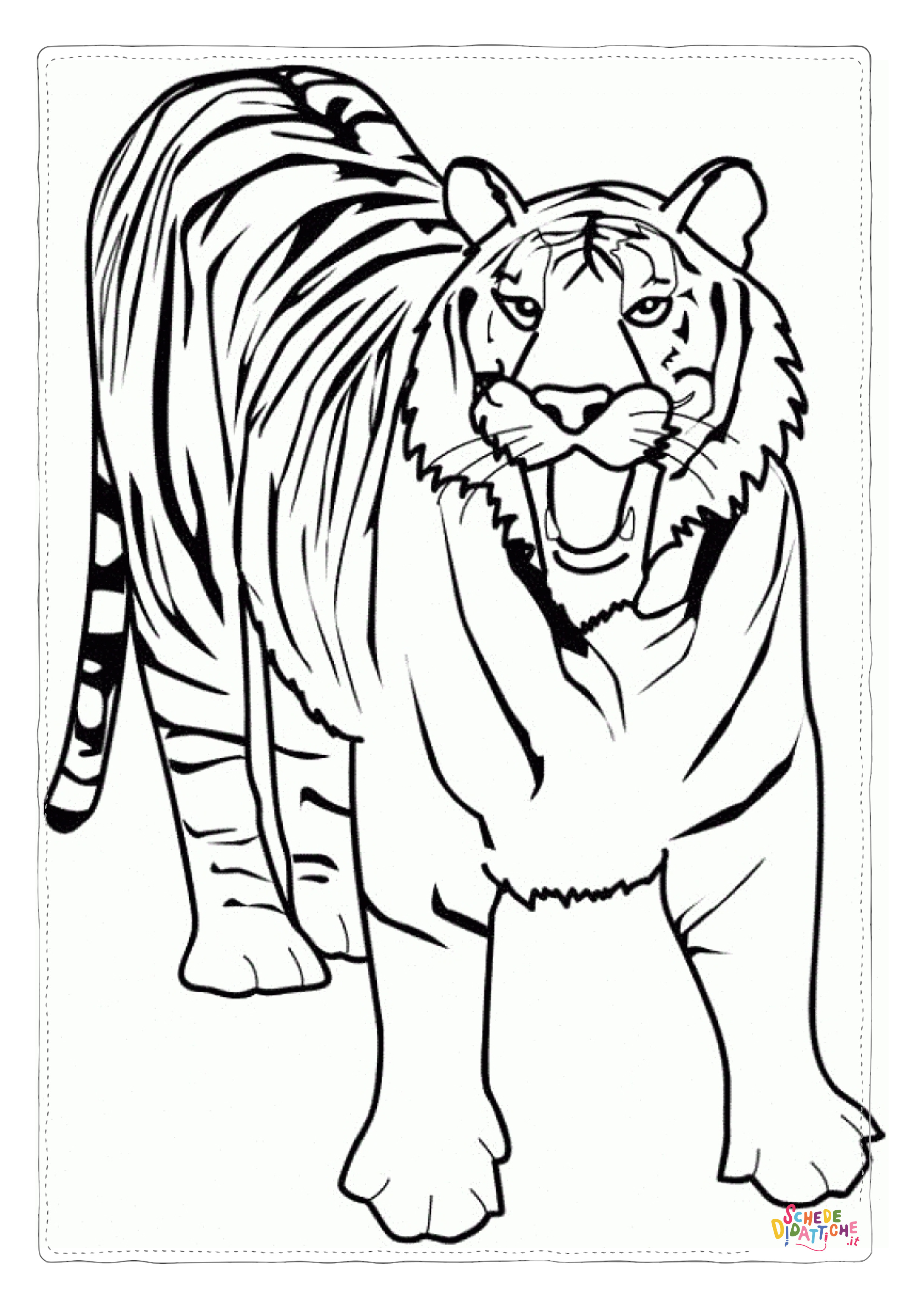 Disegno di tigre da stampare e colorare 19