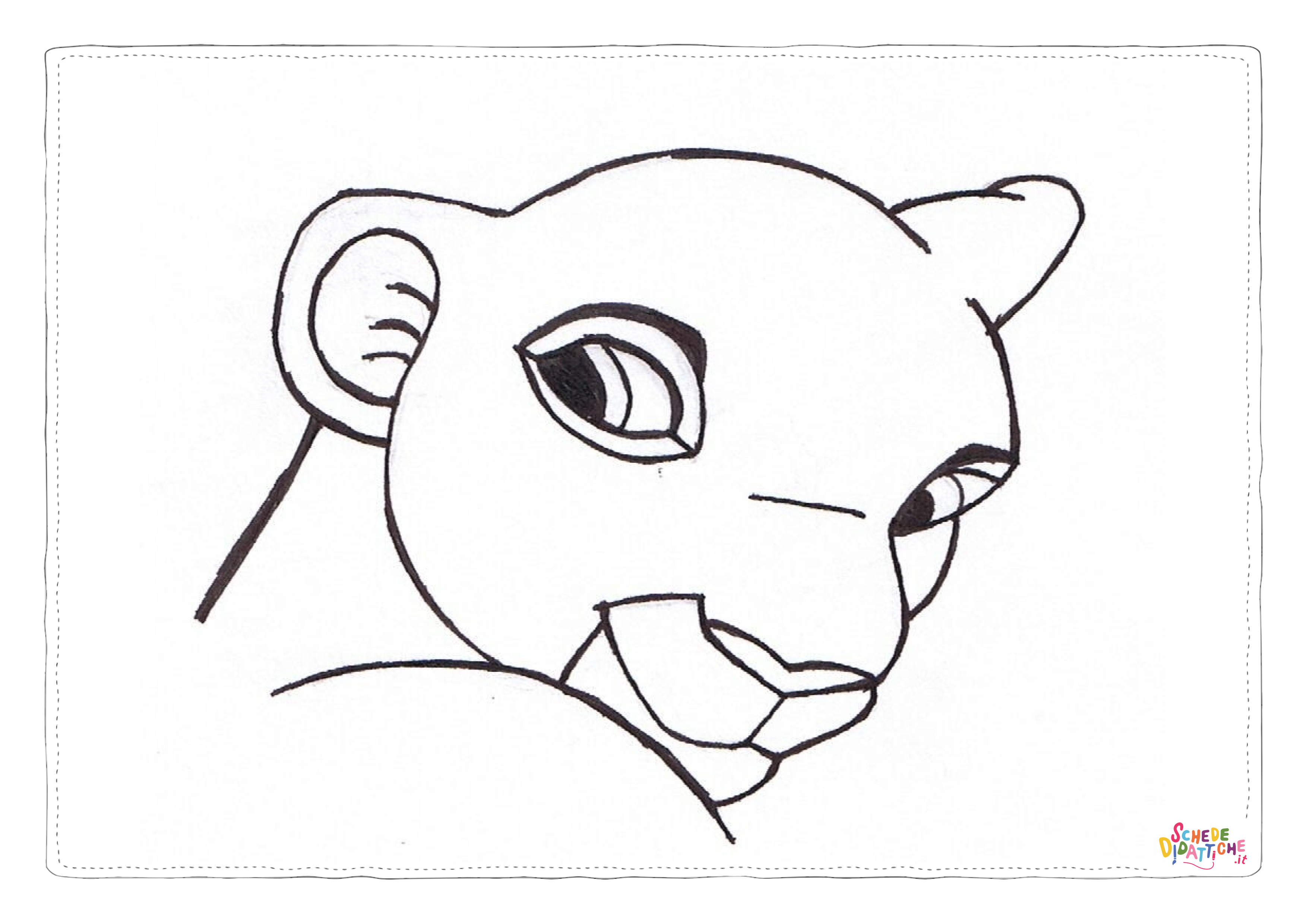 Disegno "Disegno di Re Leone da stampare e colorare 6" Disegno di Re Leone da stampare e colorare 6
