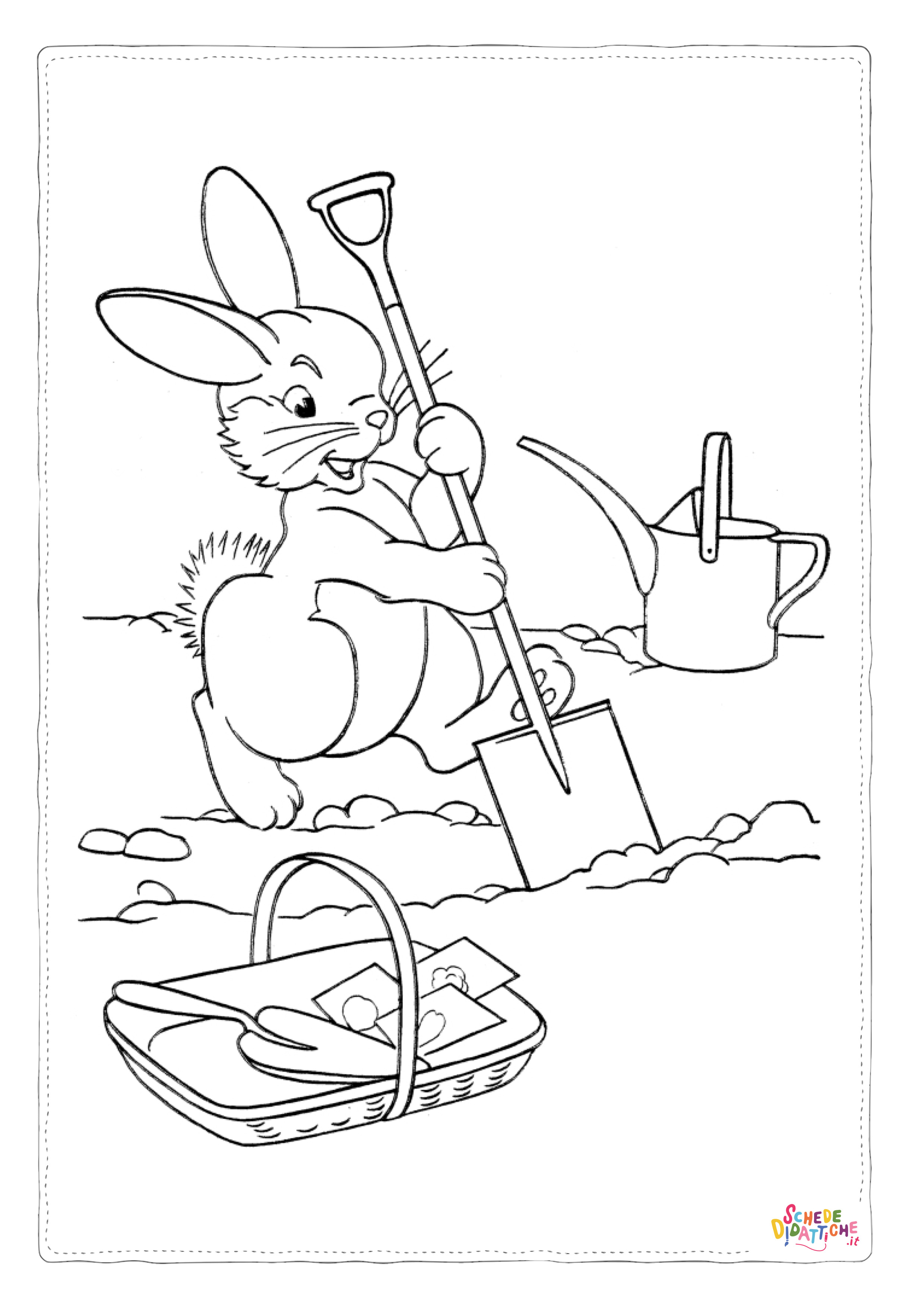 Disegno "Disegno di coniglio da stampare e colorare 209" Disegno di coniglio da stampare e colorare 209
