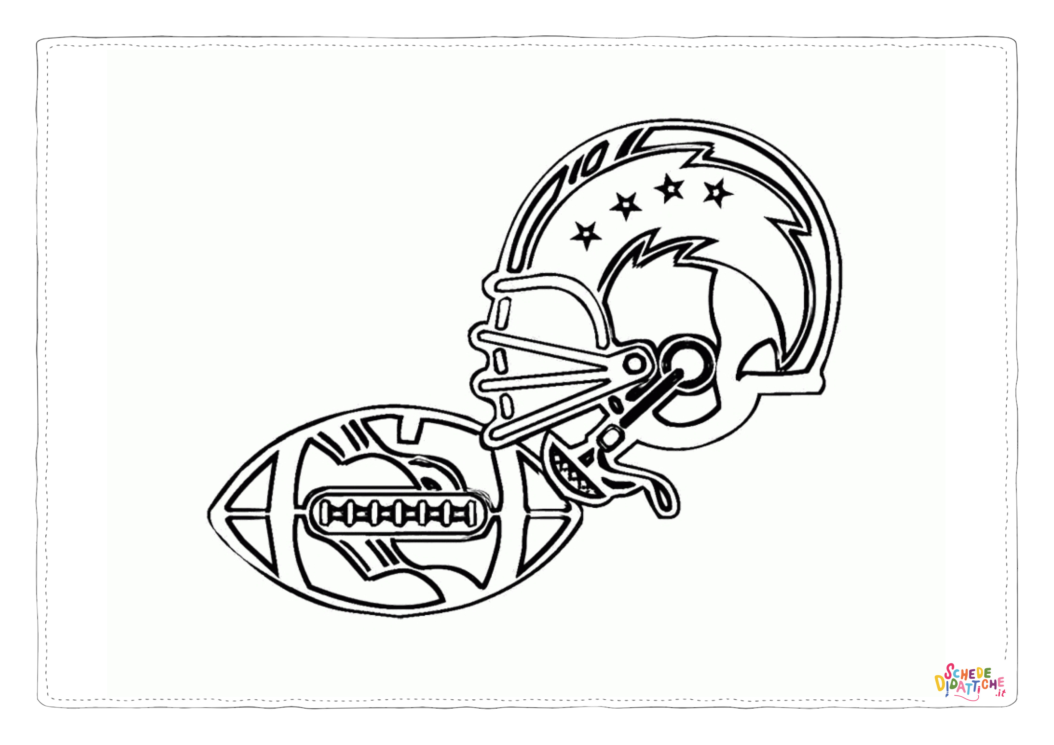 Disegno "Disegno di football americano da stampare e colorare 97" Disegno di football americano da stampare e colorare 97