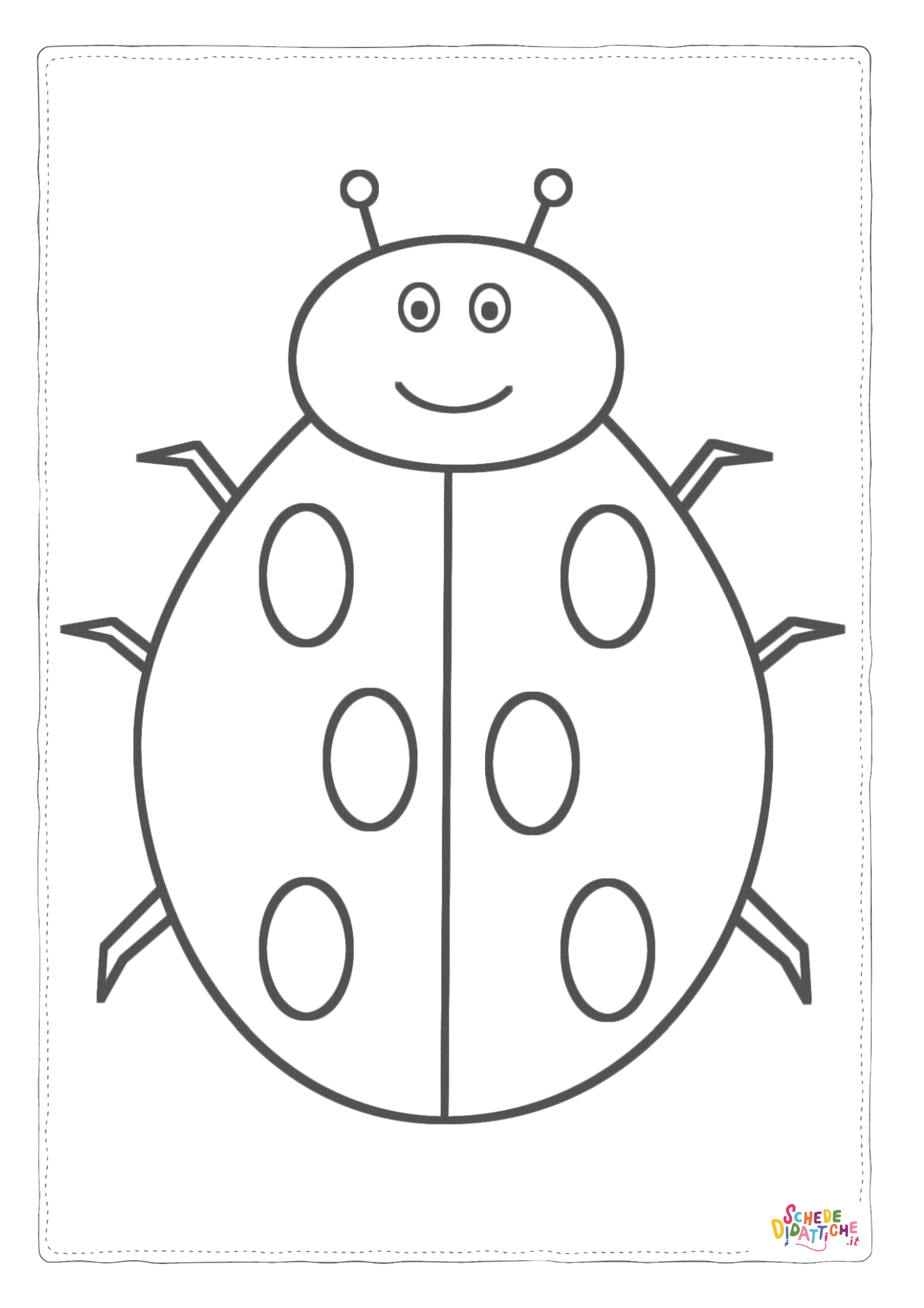 Disegno di coccinella da stampare e colorare 13