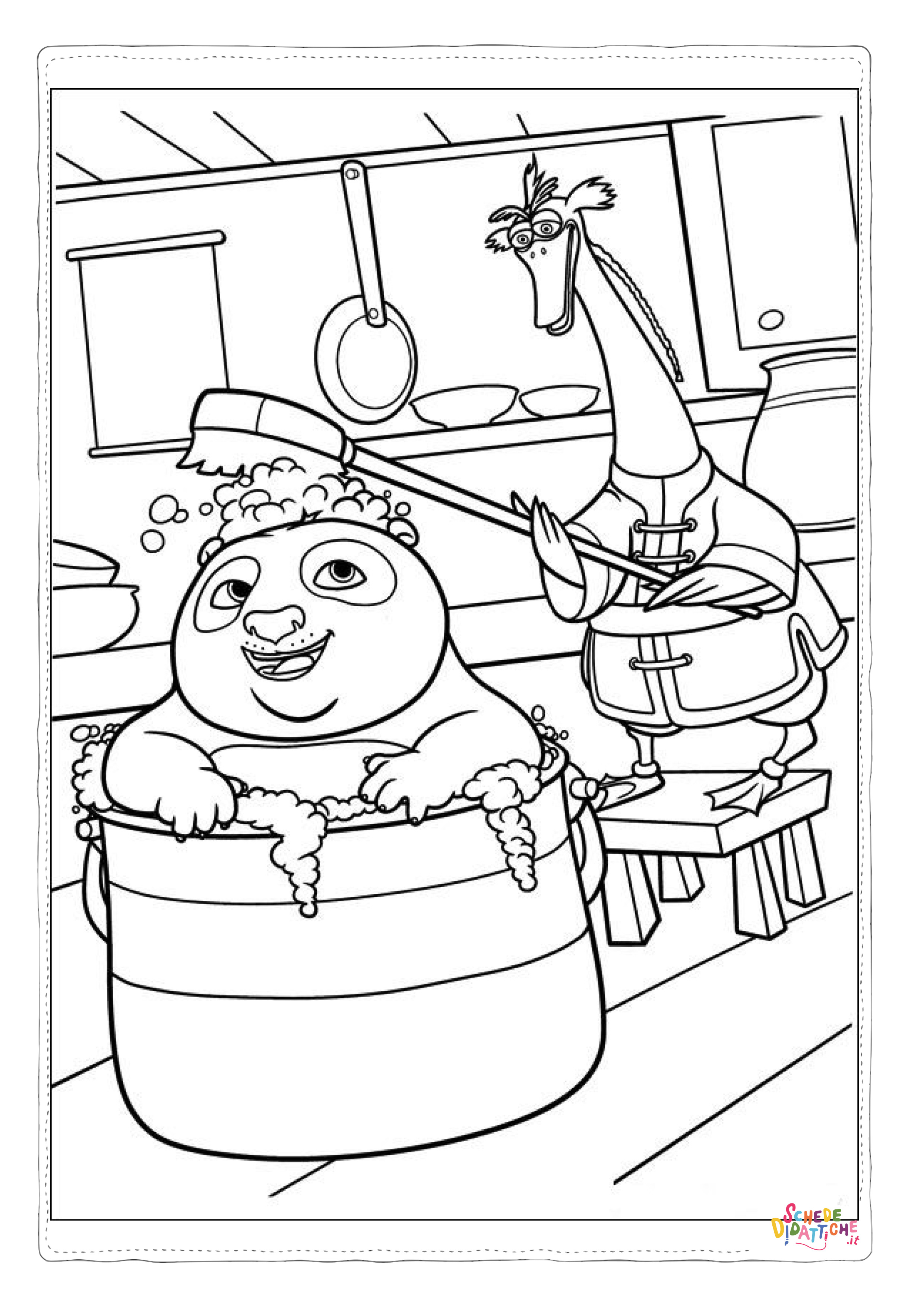 Disegno di Kung Fu Panda da stampare e colorare 13