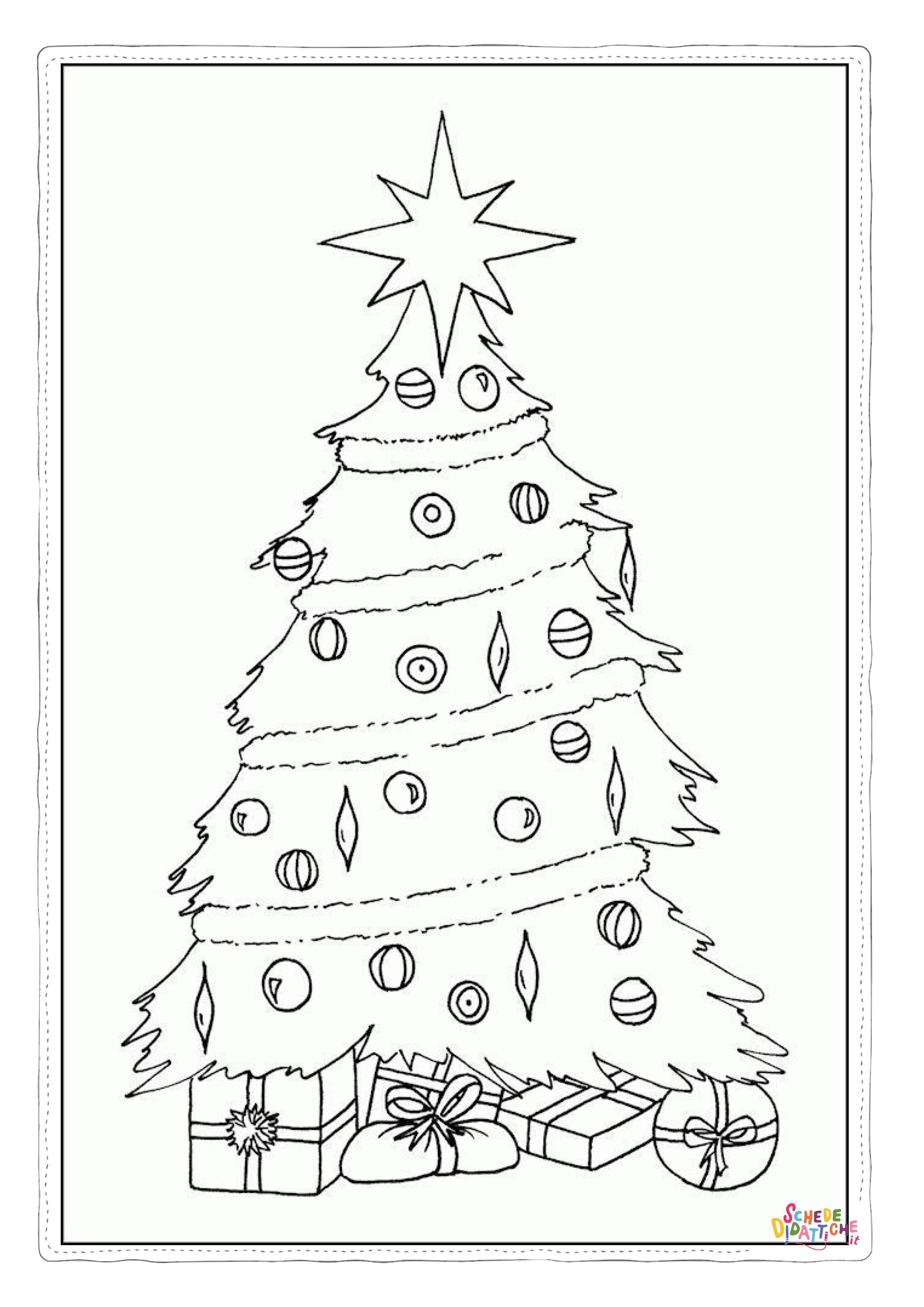 Disegno "Disegno di albero di Natale da stampare e colorare 252" Disegno di albero di Natale da stampare e colorare 252