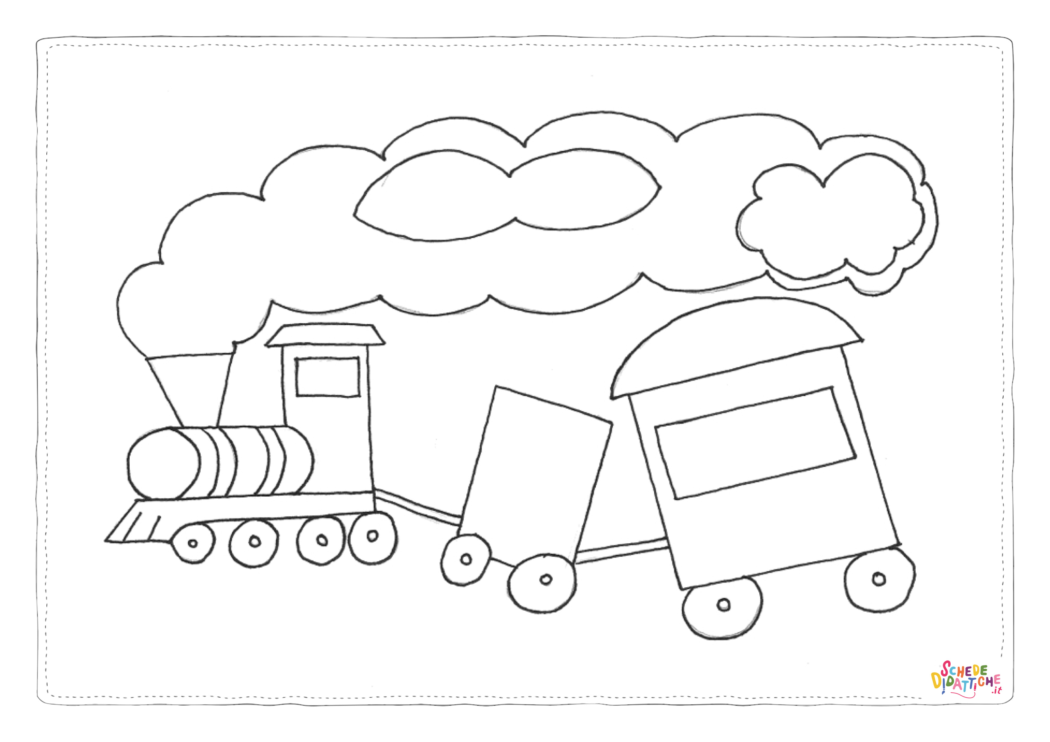 Disegno di treno da stampare e colorare 55