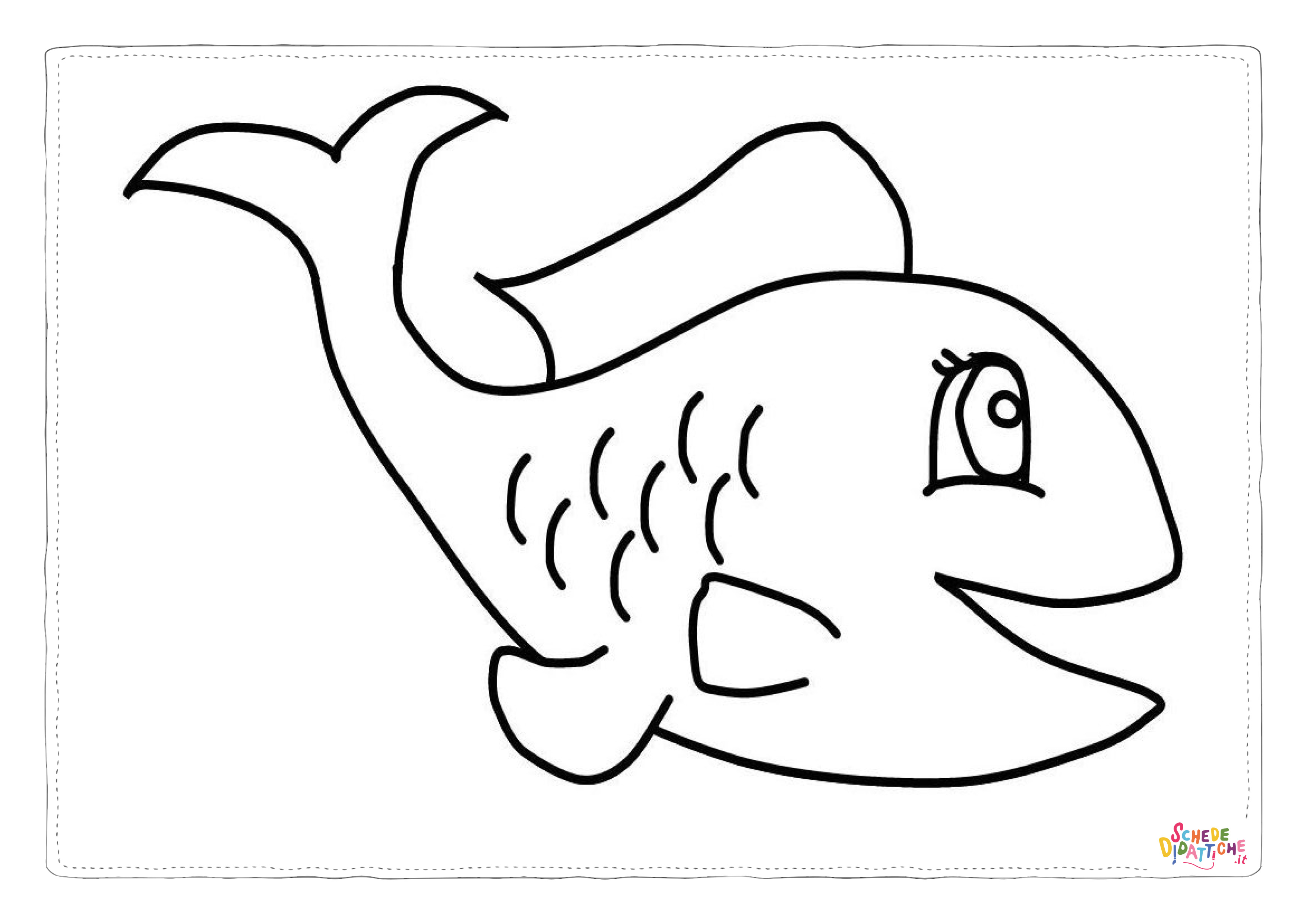 Disegno "Disegno di pesce da stampare e colorare 273" Disegno di pesce da stampare e colorare 273