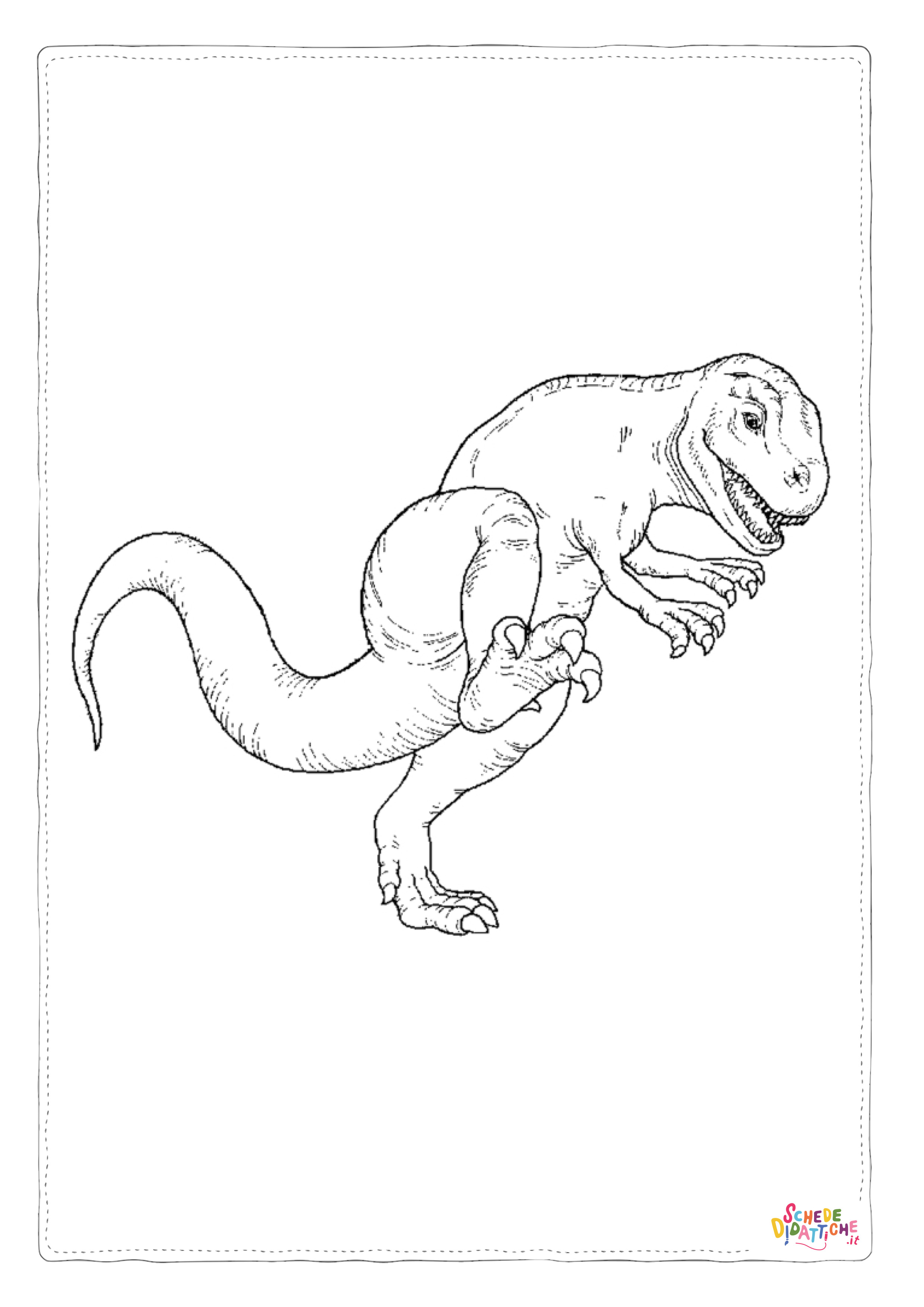 Disegno "Disegno di Tirannosauro da stampare e colorare 17" Disegno di Tirannosauro da stampare e colorare 17